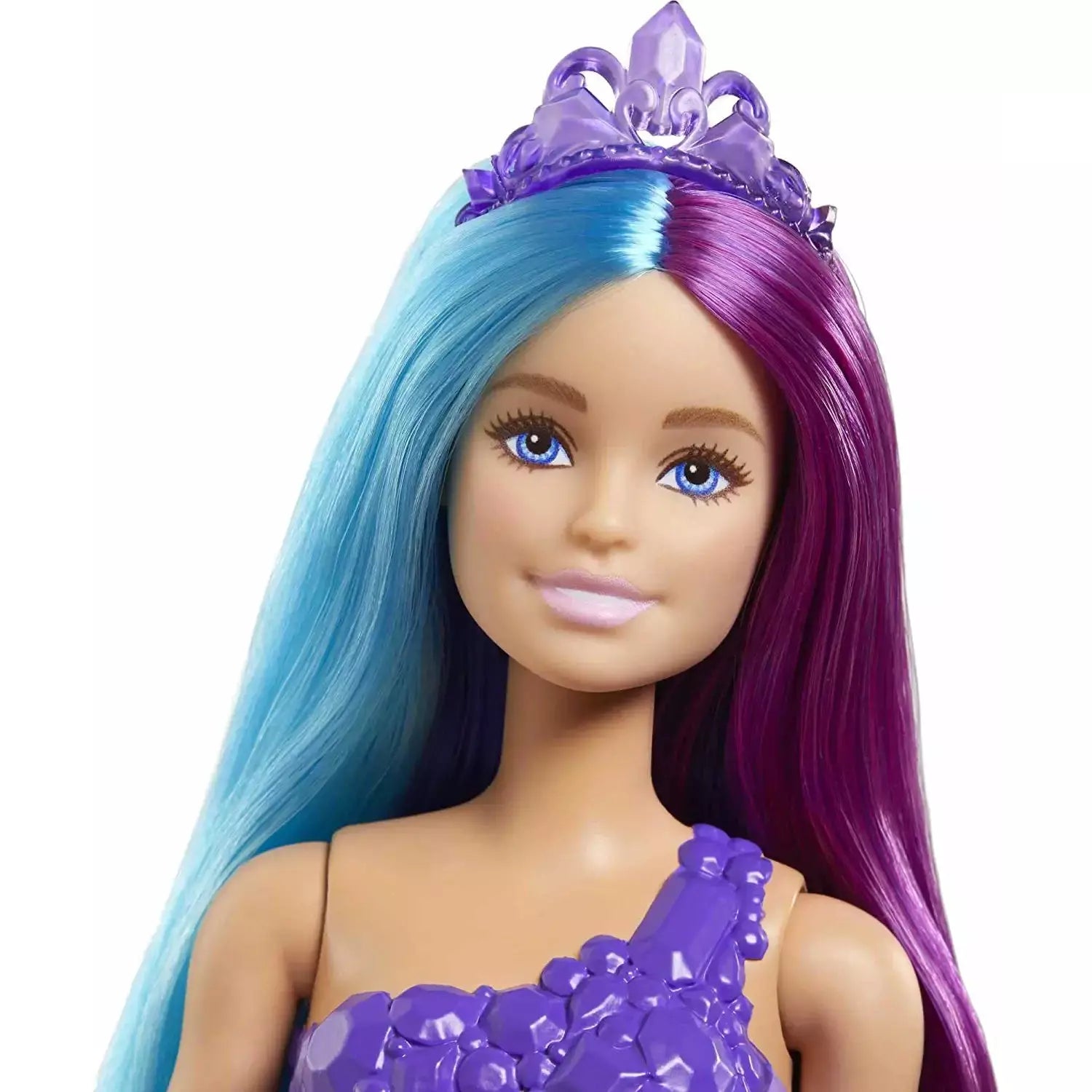 Barbie Dreamtopia Mermaid Doll (13-inch) with Extra-Long Two-Tone Fantasy Hair, Hairbrush, Tiaras and Styling Accessories - BumbleToys - 5-7 Years, Barbie, Fashion Dolls & Accessories, Girls, Mermaid, Pre-Order