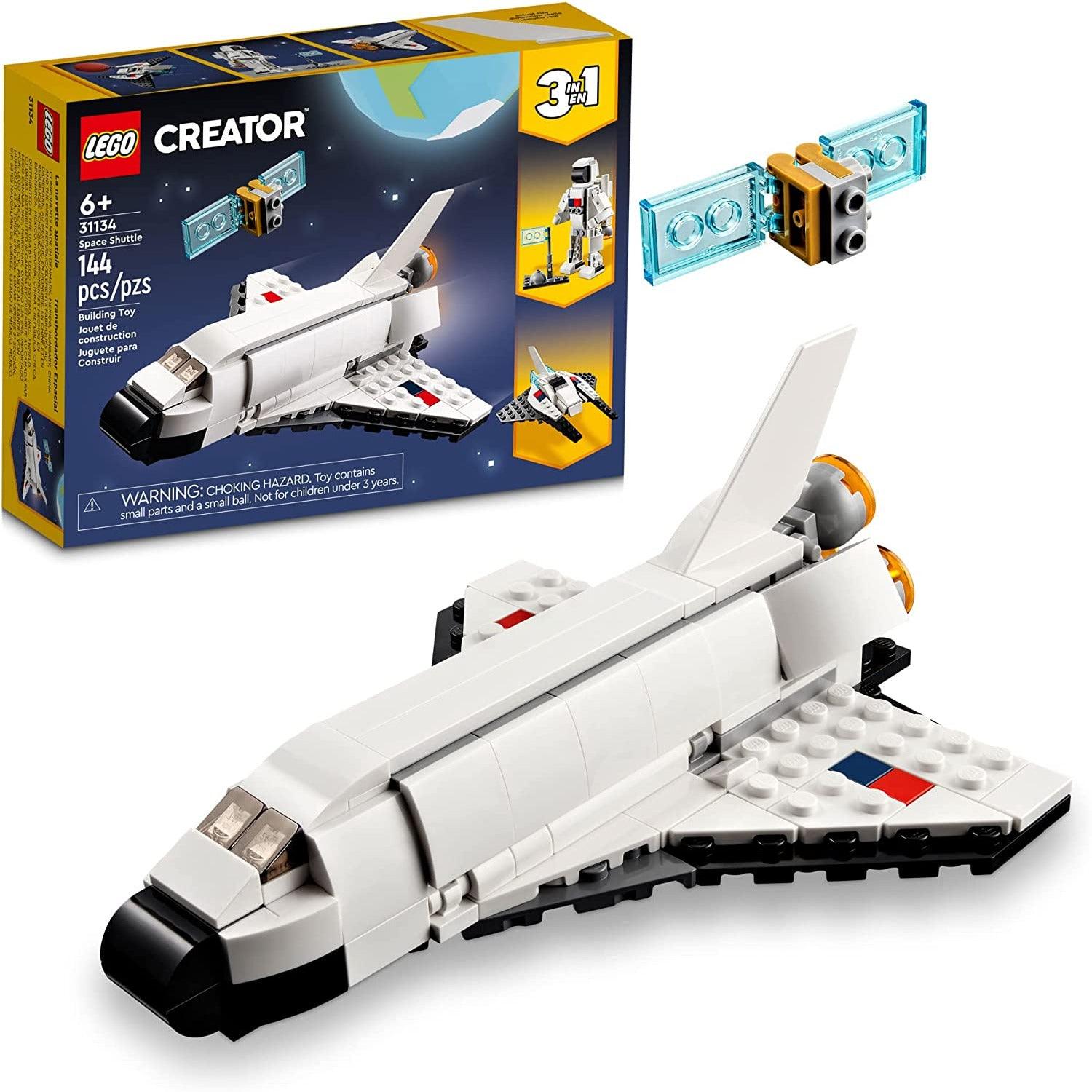 LEGO 31134 Creator 3 في 1 لعبة مكوك الفضاء إلى شخصية رائد فضاء إلى سفينة فضاء