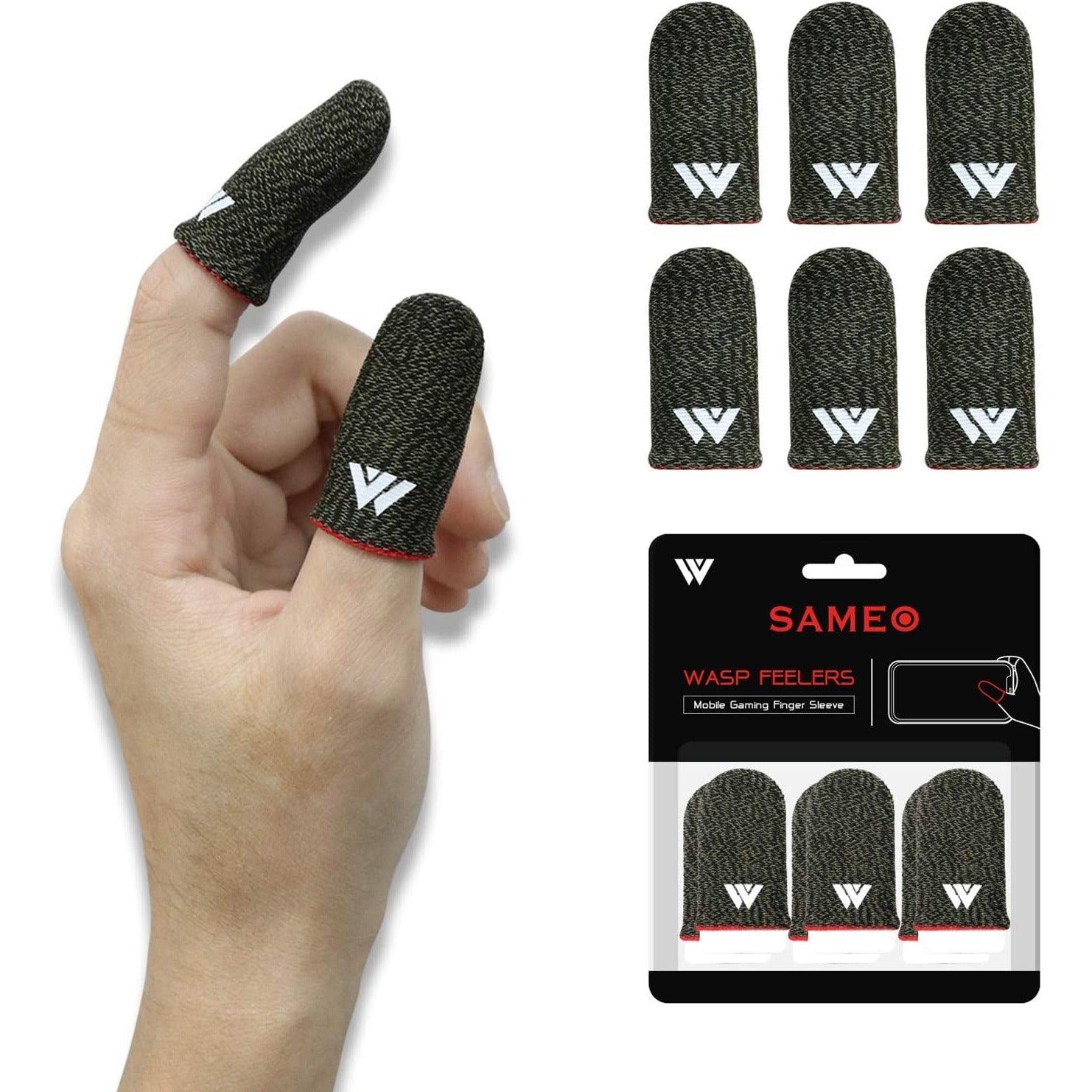 SAMEO Gaming Finger Sleeves for Mobile Game Controllers (Pack of 3 Pair) Anti-Sweat Breathable Seamless Thumb Finger Sleeve for League of Legend, PUBG, Rules of Survival, Knives Out (Gray) - BumbleToys - Finger Sleeves, Knives Out, League of Legend, Mobile Game Controllers, Pre-Order, PUBG, Rules of Survival, SAMEO