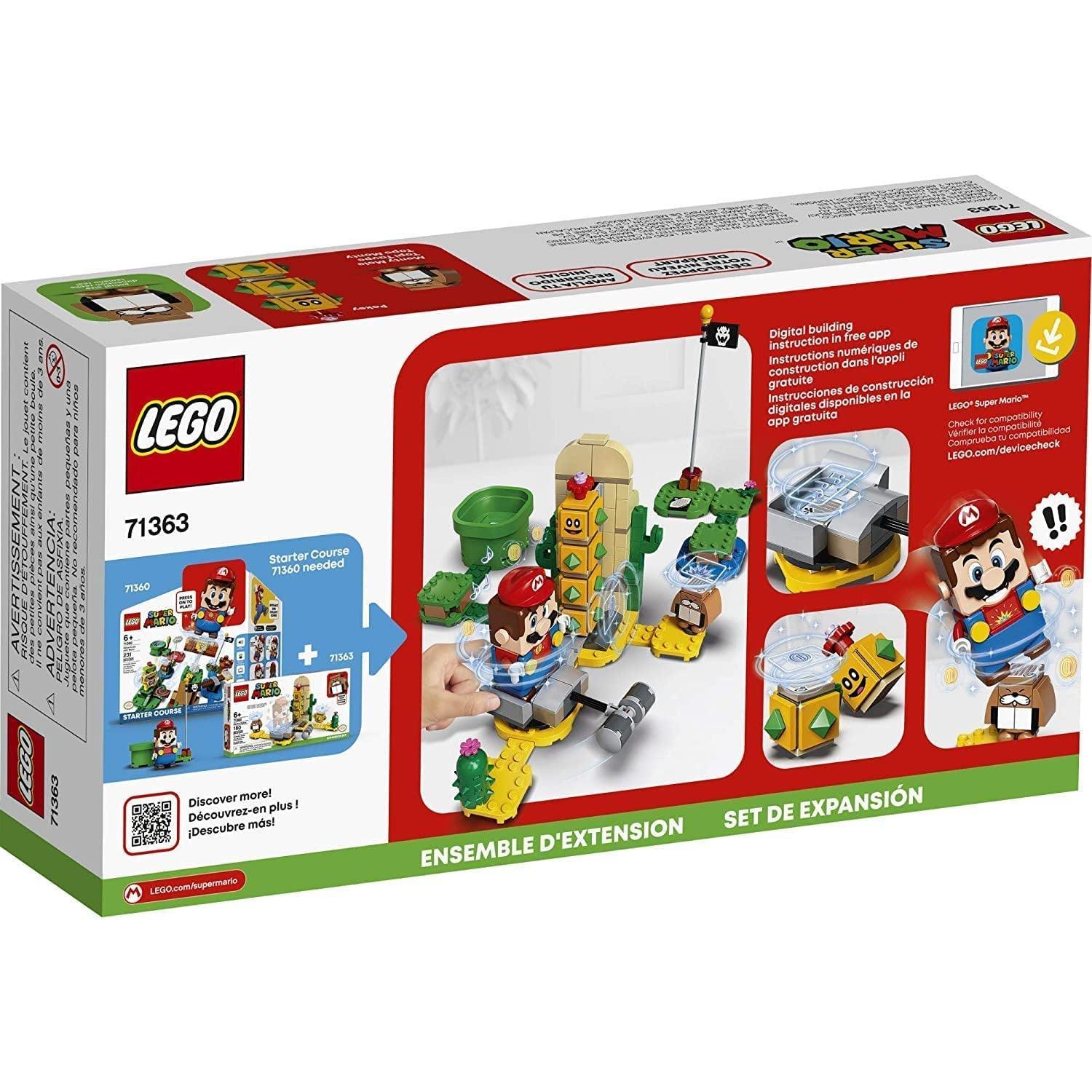 LEGO Super Mario Desert Pokey Expansion Set 71363 Building Kit; Toy for Creative Kids to Combine with The Super Mario Adventures with Mario Starter Course (71360) Playset (180 Pieces) - BumbleToys - 6+ Years, Boys, Lego, Super Mario, Toy Land