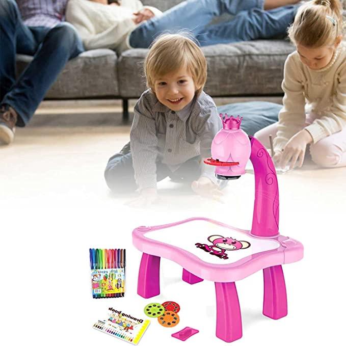 Lilith123 Drawing Projector Table for Kids - Children Projection Drawing Board | Tracing Projector Painting Set (Pink) - BumbleToys - 0-24 Months, 2-4 Years, 5-7 Years, Drawing & Painting, Girls, projector, Toy Land