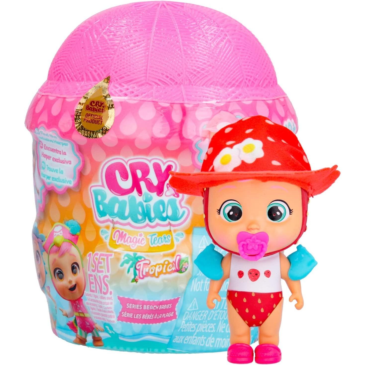 Cry Babies Magic Tears Tropical World - Beach Babies Series | 8+ Surprises, Accessories, Surprise Doll - BumbleToys - 5-7 Years, Girls, Miniature Dolls & Accessories, OXE, Pre-Order