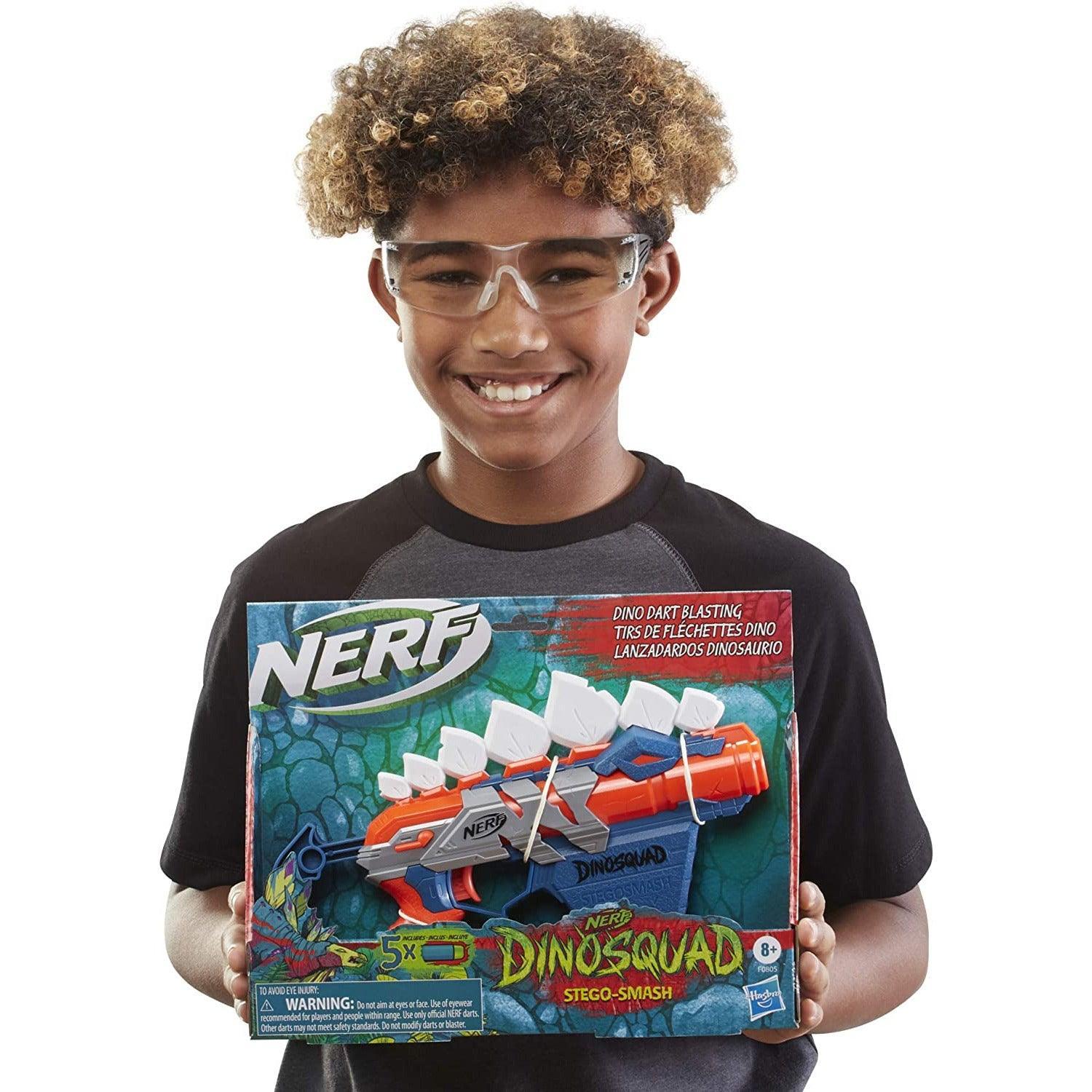 Nerf DinoSquad Stego-Smash Dart Blaster, 5 Nerf Elite Darts, Kids Outdoor Toys, Dinosaur Toys for 8 Year Old Boys and Girls and Up, Stegosaurus Dinosaur Design - BumbleToys - 6+ Years, Blasters, Blasters & Water Pistols, Boys, Fortnite, Guns, Pre-Order