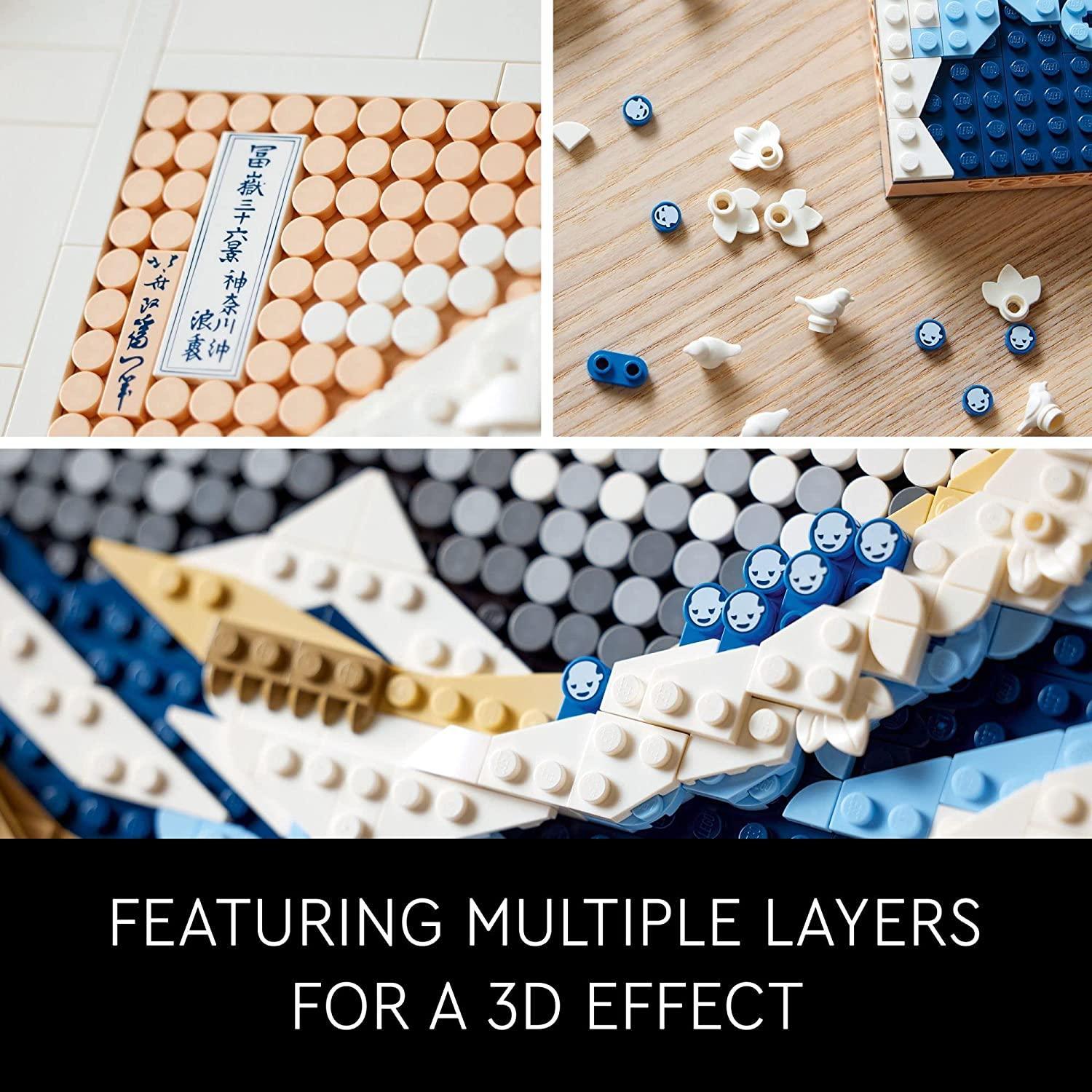 LEGO Art Hokusai – The Great Wave 31208, 3D Japanese Wall Art Craft Kit, Framed Ocean Canvas (1810 pcs) - BumbleToys - 14 Years & Up, 18+, Adults, Boys, Girls, LEGO, OXE, Pre-Order