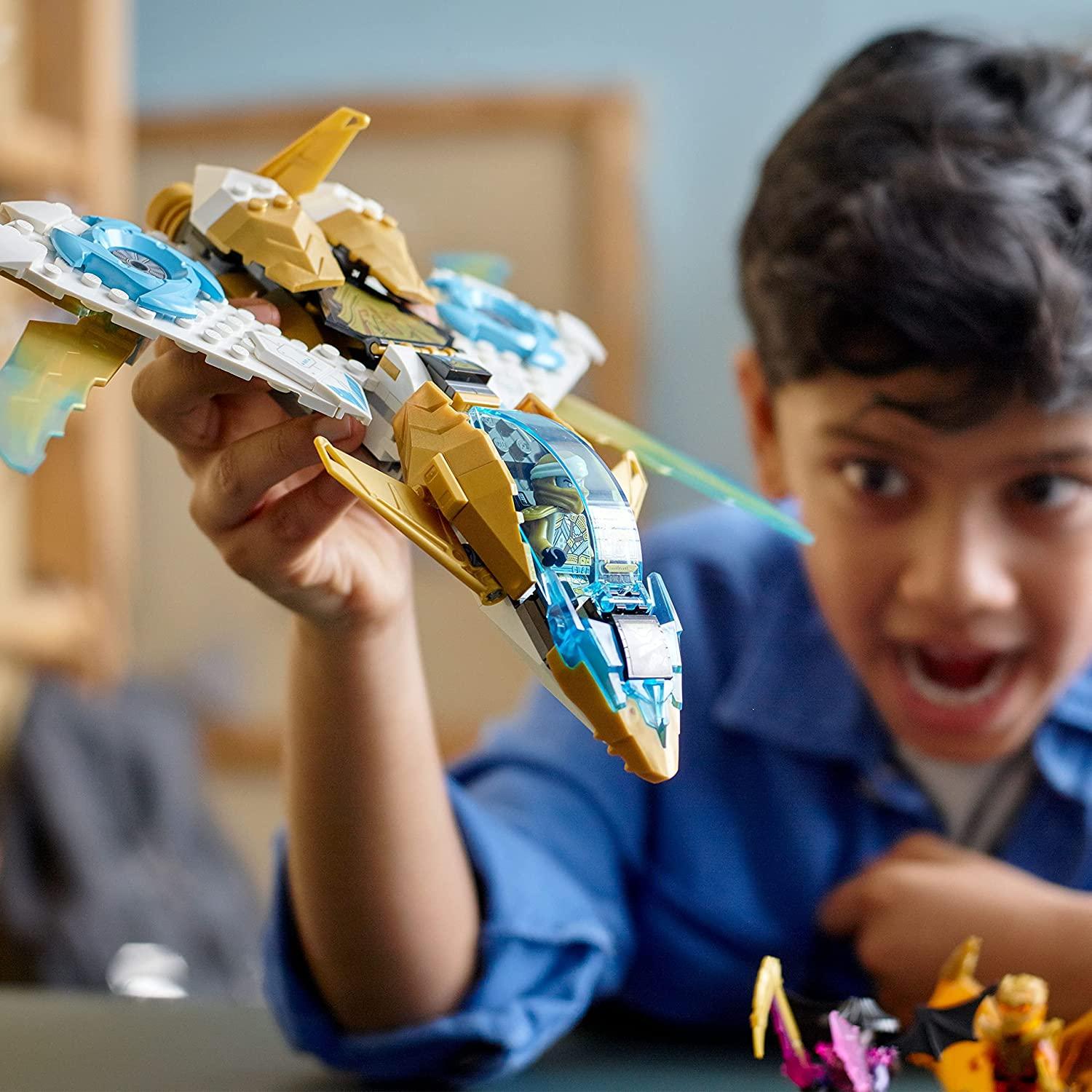 LEGO NINJAGO Zane’s Golden Dragon Jet 71770 Ninja Building Toy Set (258 Pieces) - BumbleToys - 5-7 Years, 8+ Years, Boys, LEGO, Ninjago, OXE