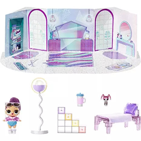 LOL Surprise Winter Chill Hangout Spaces Furniture Playset with Bling Queen Doll, 10+ Surprises with Accessories - BumbleToys - 5-7 Years, Dolls, Fashion Dolls & Accessories, Girls, L.O.L, OXE