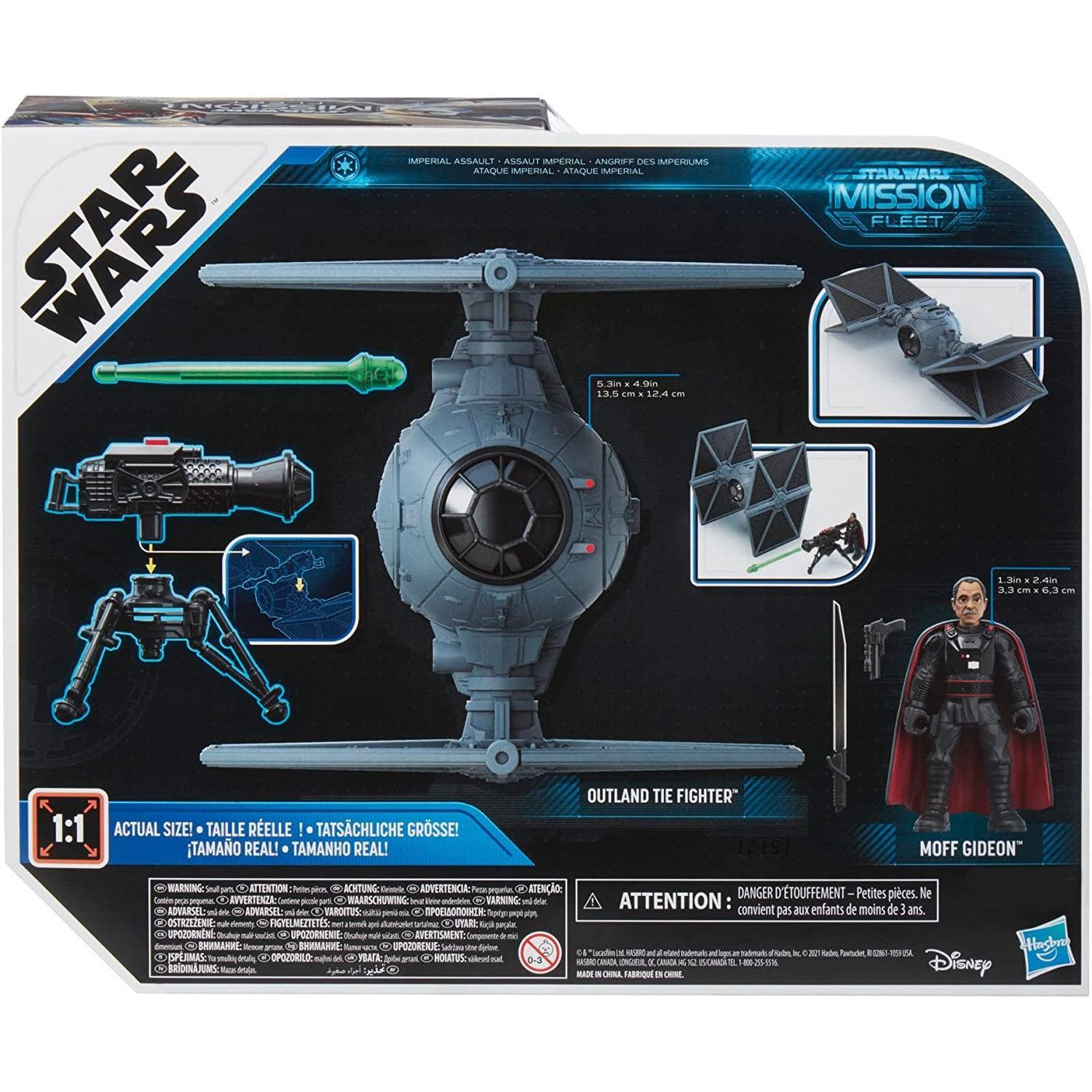 Star Wars Mission Fleet Stellar Class Moff Gideon Outland TIE Fighter Imperial Assault 2.5-Inch-Scale Figure and Vehicle, Kids Ages 4 and Up,F1137 - BumbleToys - 4+ Years, Boys, OXE, Pre-Order, star wars