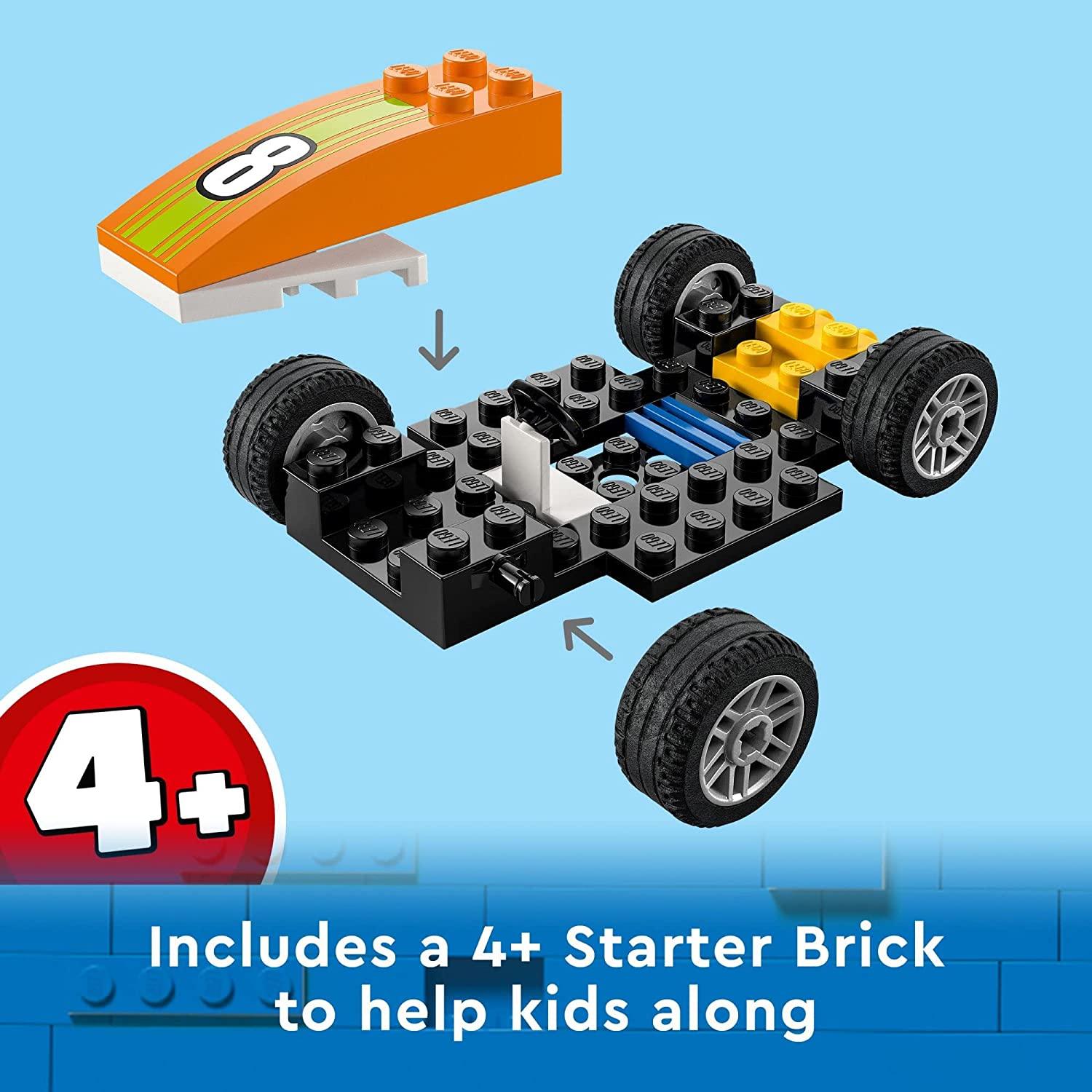 LEGO City Great Vehicles Race Car 60322 Building Toy Set - BumbleToys - 5-7 Years, Boys, City, EXO, LEGO
