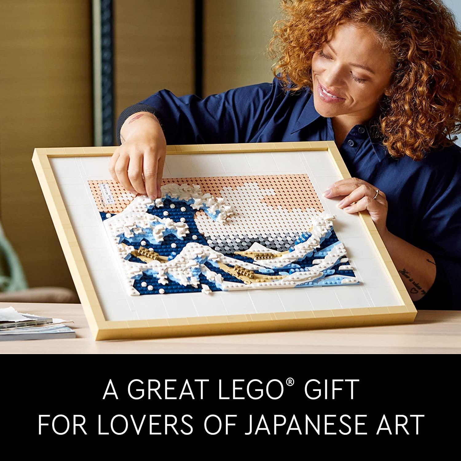 LEGO Art Hokusai – The Great Wave 31208, 3D Japanese Wall Art Craft Kit, Framed Ocean Canvas (1810 pcs) - BumbleToys - 14 Years & Up, 18+, Adults, Boys, Girls, LEGO, OXE, Pre-Order