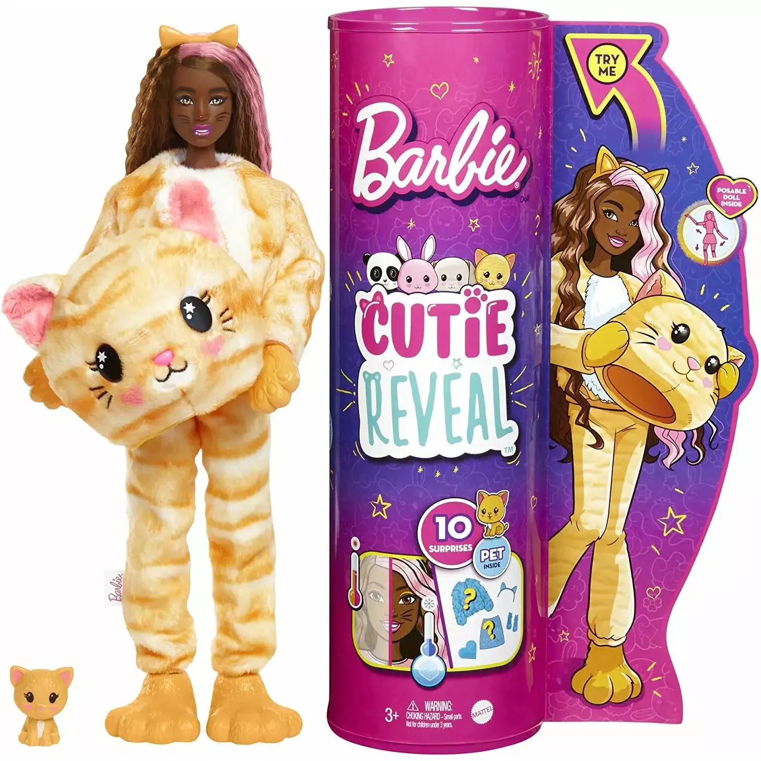 Barbie Cutie Reveal Doll With Kitty Plush Costume & 10 Surprises Including Mini Pet & Color Change - BumbleToys - 5-7 Years, Barbie, Fashion Dolls & Accessories, Girls, OXE, Pre-Order