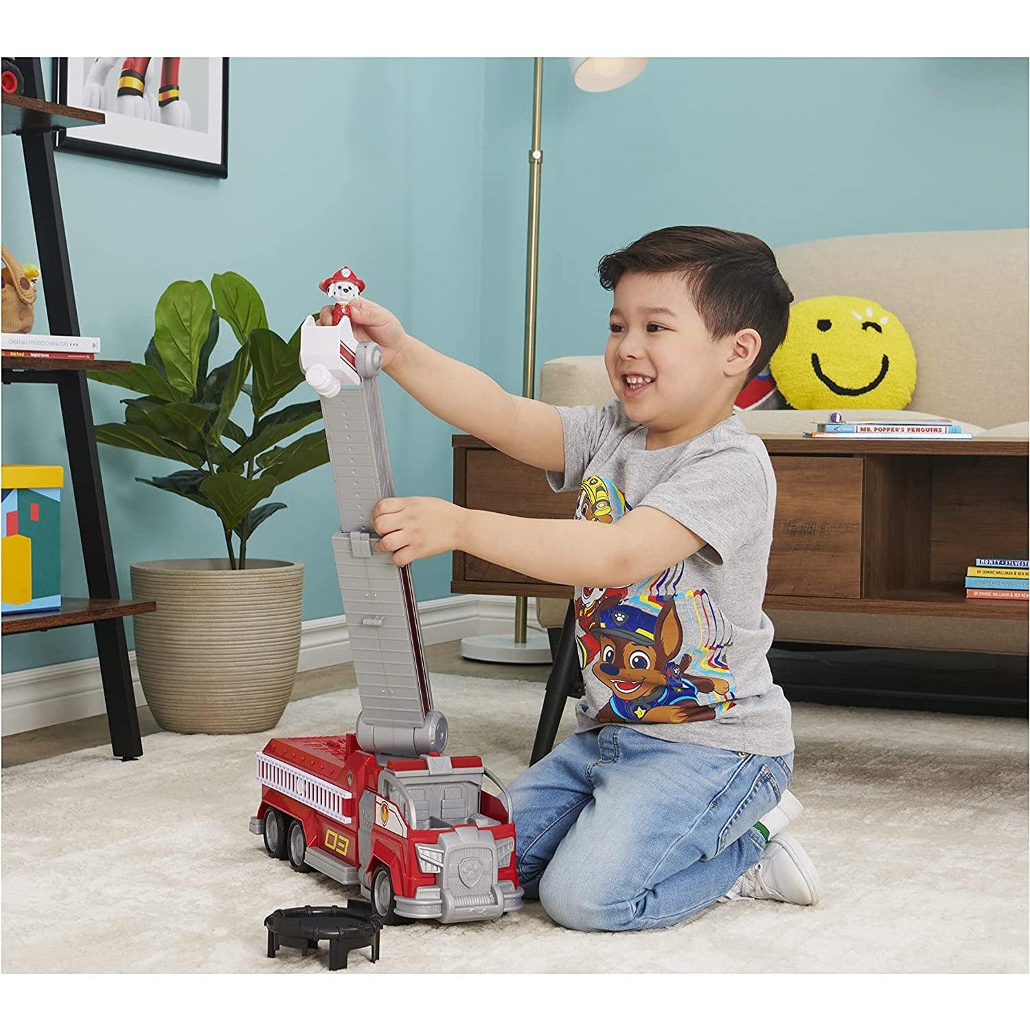 Spin Master Paw Patrol, Marshall’s Transforming Movie City Fire Truck with Extending Ladder, Lights, Sounds and Action Figure - BumbleToys - 5-7 Years, Arabic Triangle Trading, Boys, Paw Patrol, Vehicles & Play Sets