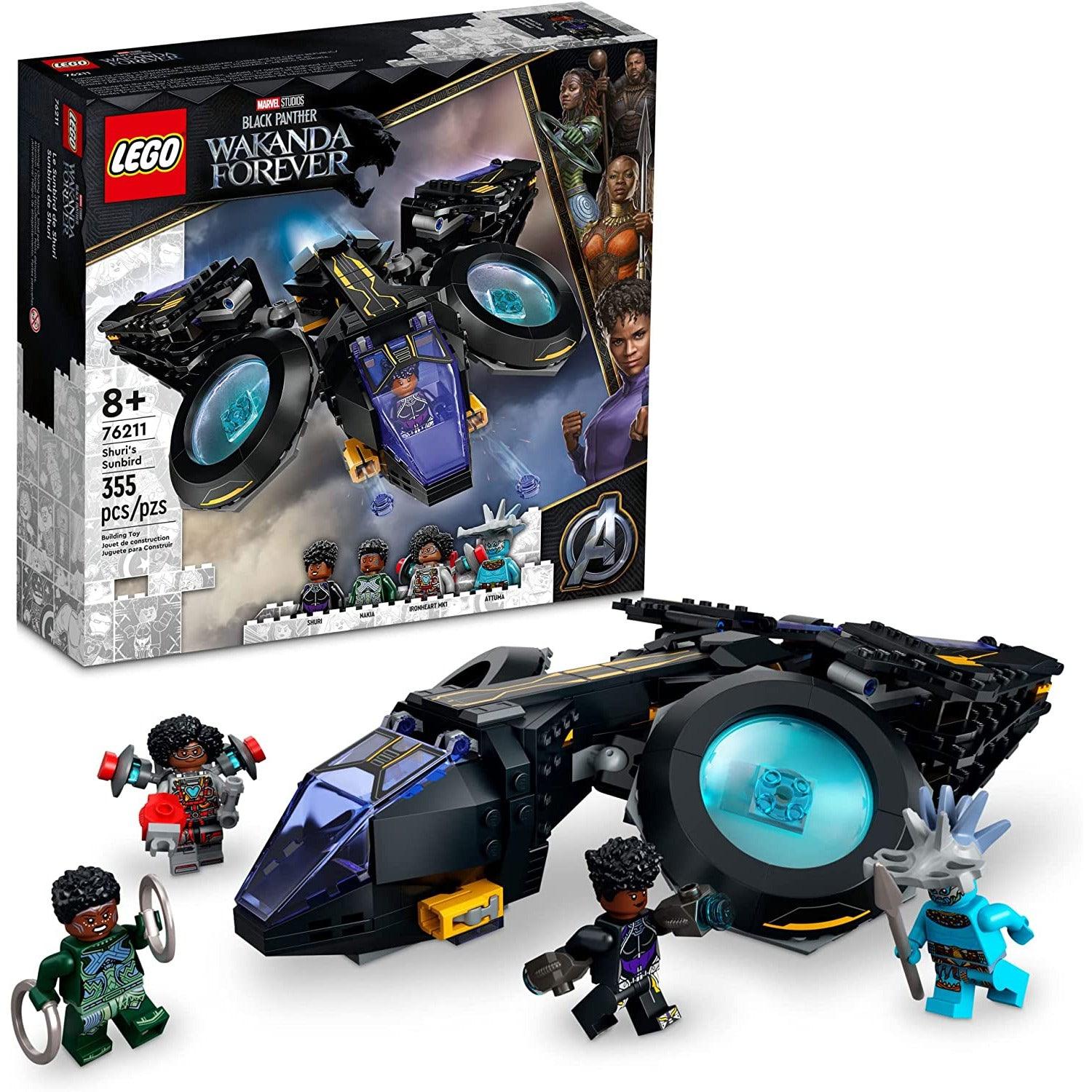 LEGO Marvel Black Panther Wakanda Forever Shuri's Sunbird 76211 Building Toy (355 Pieces) - BumbleToys - 14 Years & Up, 18+, Boys, LEGO, Marvel, OXE, Pre-Order, Venom
