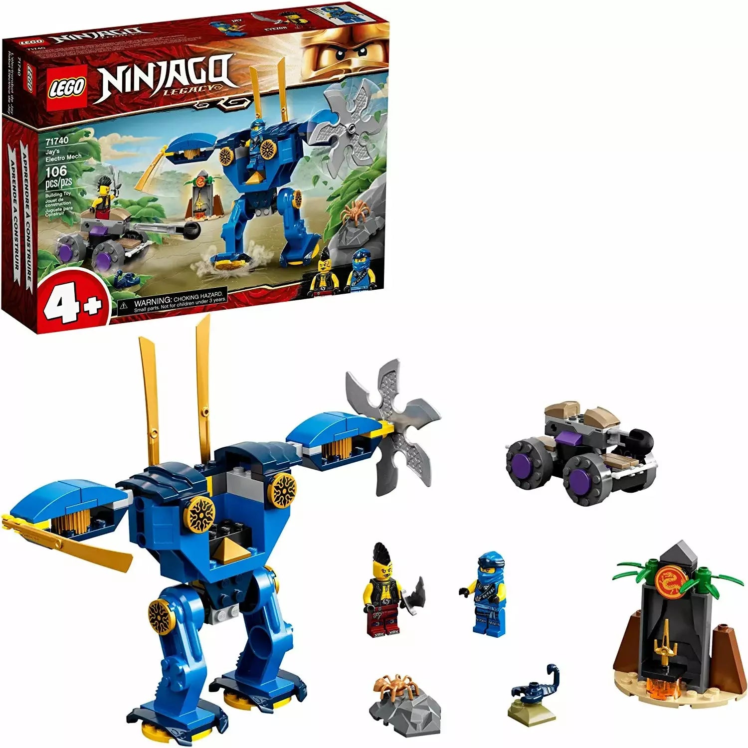 LEGO NINJAGO 71740 Legacy Jay’s Electro Mech Ninja Toy Building Kit Featuring Collectible Minifigures 106 Pieces - BumbleToys - 4+ Years, 5-7 Years, Boys, LEGO, Ninjago, OXE, Pre-Order
