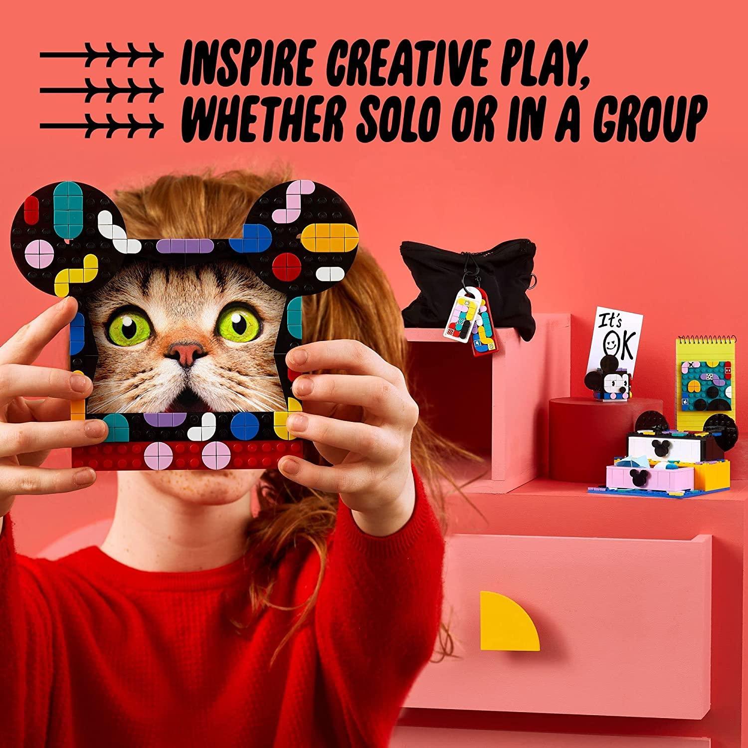 LEGO DOTS 41964 Disney Mickey Mouse & Minnie Mouse Back-to-School Project Box Building Toy Set (669 Pieces) - BumbleToys - 8-13 Years, Dots, LEGO, OXE, Pre-Order