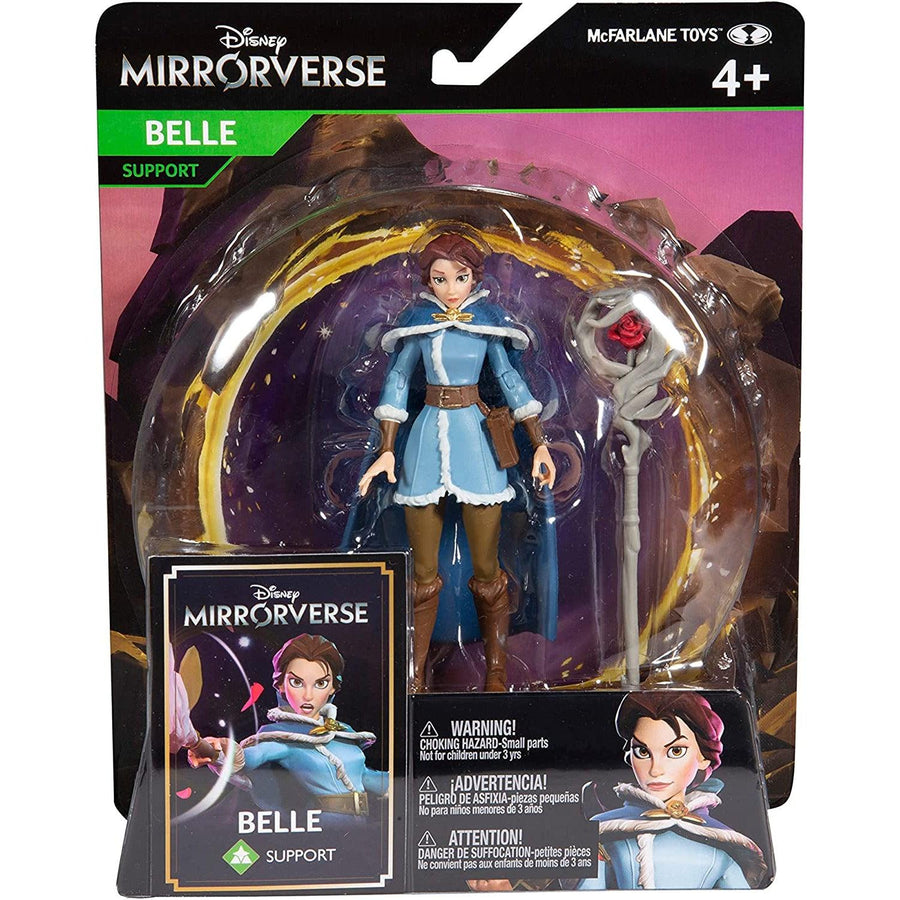 Disney Mirrorverse Belle 5" Action Figure – Battle-Ready Guardian with Rose Staff