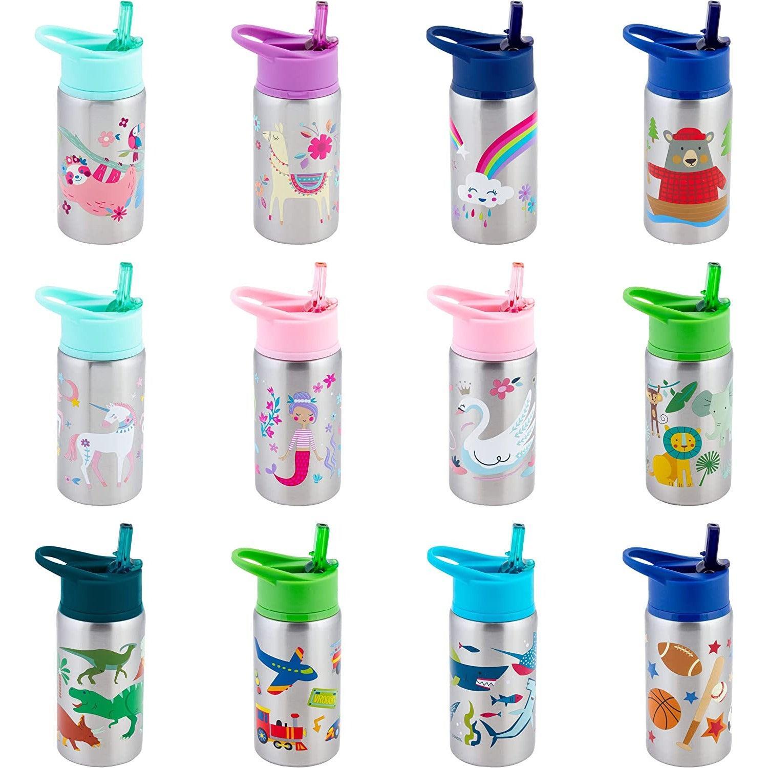 Stephen Joseph Stainless Steel Water Bottles, 18 OZ, MERMAID - BumbleToys - 5-7 Years, Cecil, Girls, Mermaid, School Supplies, Stainless, Water Bottle