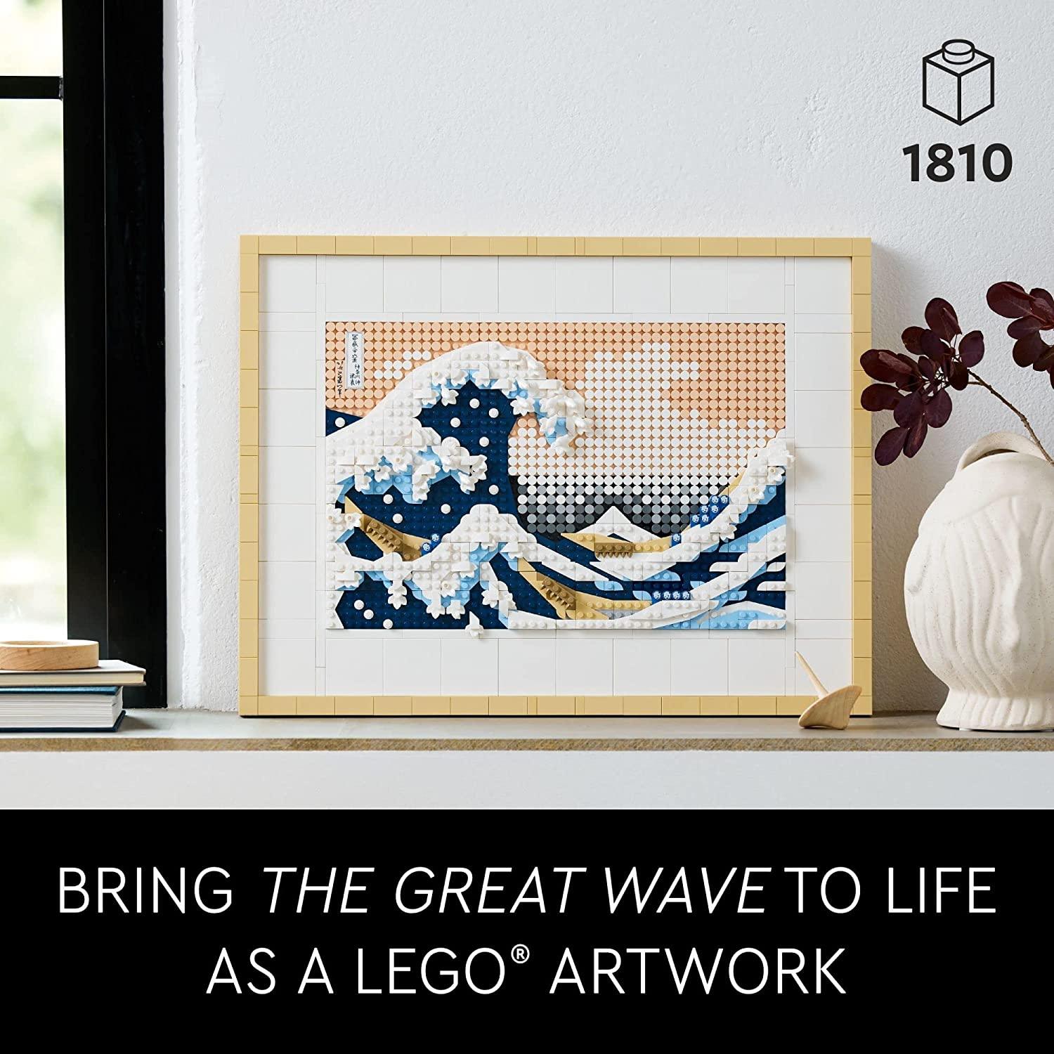 LEGO Art Hokusai – The Great Wave 31208, 3D Japanese Wall Art Craft Kit, Framed Ocean Canvas (1810 pcs) - BumbleToys - 14 Years & Up, 18+, Adults, Boys, Girls, LEGO, OXE, Pre-Order
