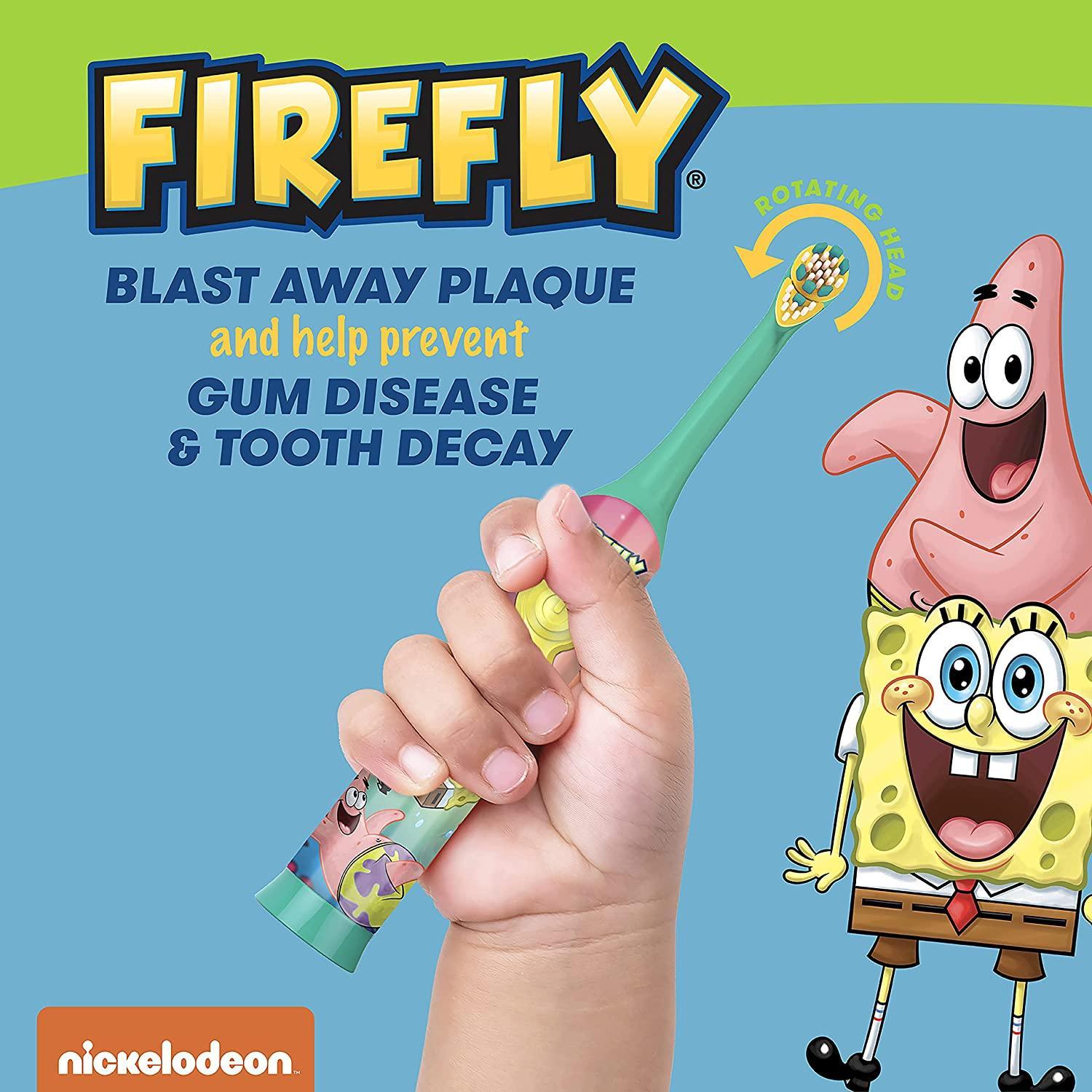 Firefly Clean N' Protect Spongebob Power Toothbrush - BumbleToys - 5-7 Years, Baby Saftey & Health, Boys, Girls, Pre-Order, Toothbrush