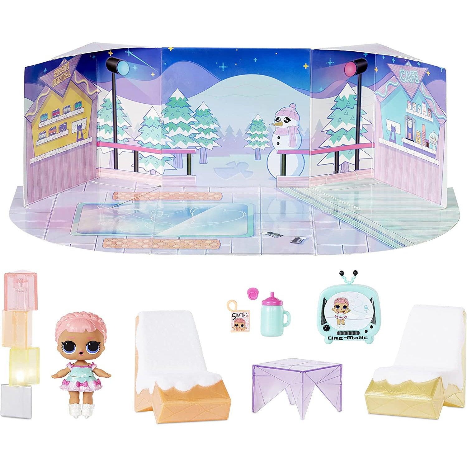 L.O.L. Surprise! Winter Chill Hangout Spaces Furniture Playset with Ice Sk8er Doll - BumbleToys - 5-7 Years, Dolls, Fashion Dolls & Accessories, Girls, L.O.L, OXE, Pre-Order
