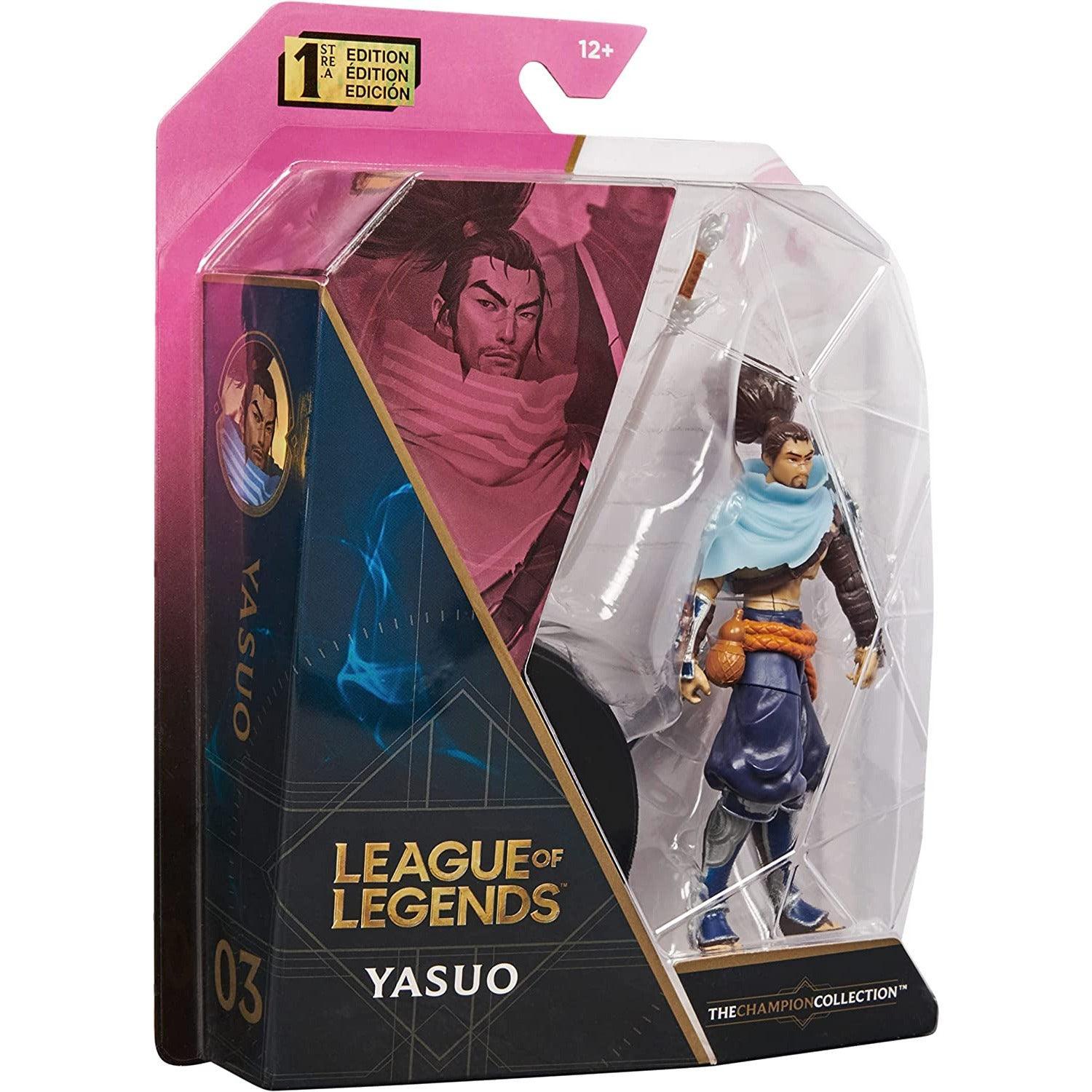 League of Legends, 4-Inch Yasuo Collectible Figure w/ Premium Details and Sword Accessory, The Champion Collection - BumbleToys - 5-7 Years, Boys, Characters, collectible, collectors, EXO, Figures, LEAGUE OF LEGENDS, zed