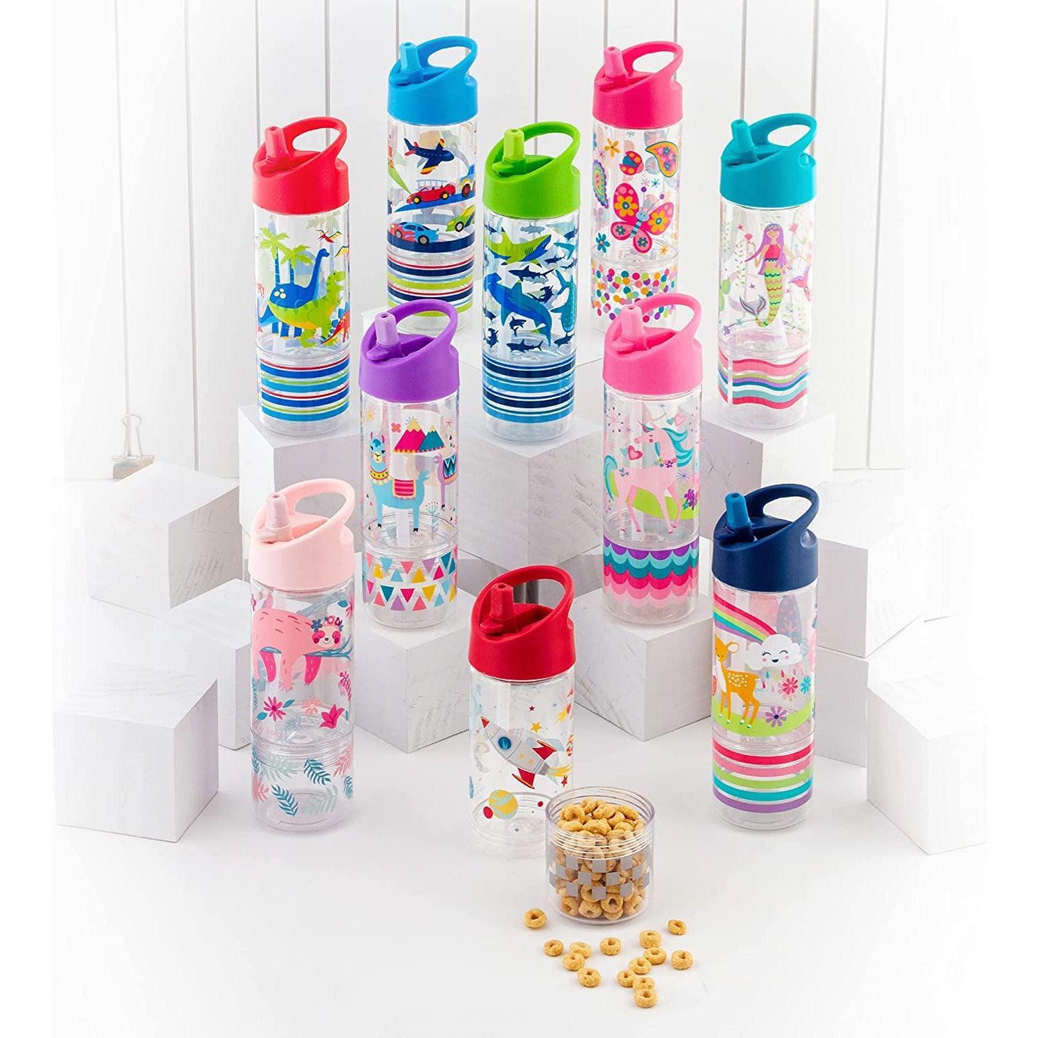 Stephen Joseph Sip And Snack Butterfly Water Bottle - BumbleToys - 5-7 Years, Cecil, Girls, Pre-Order, School Supplies, Water Bottle