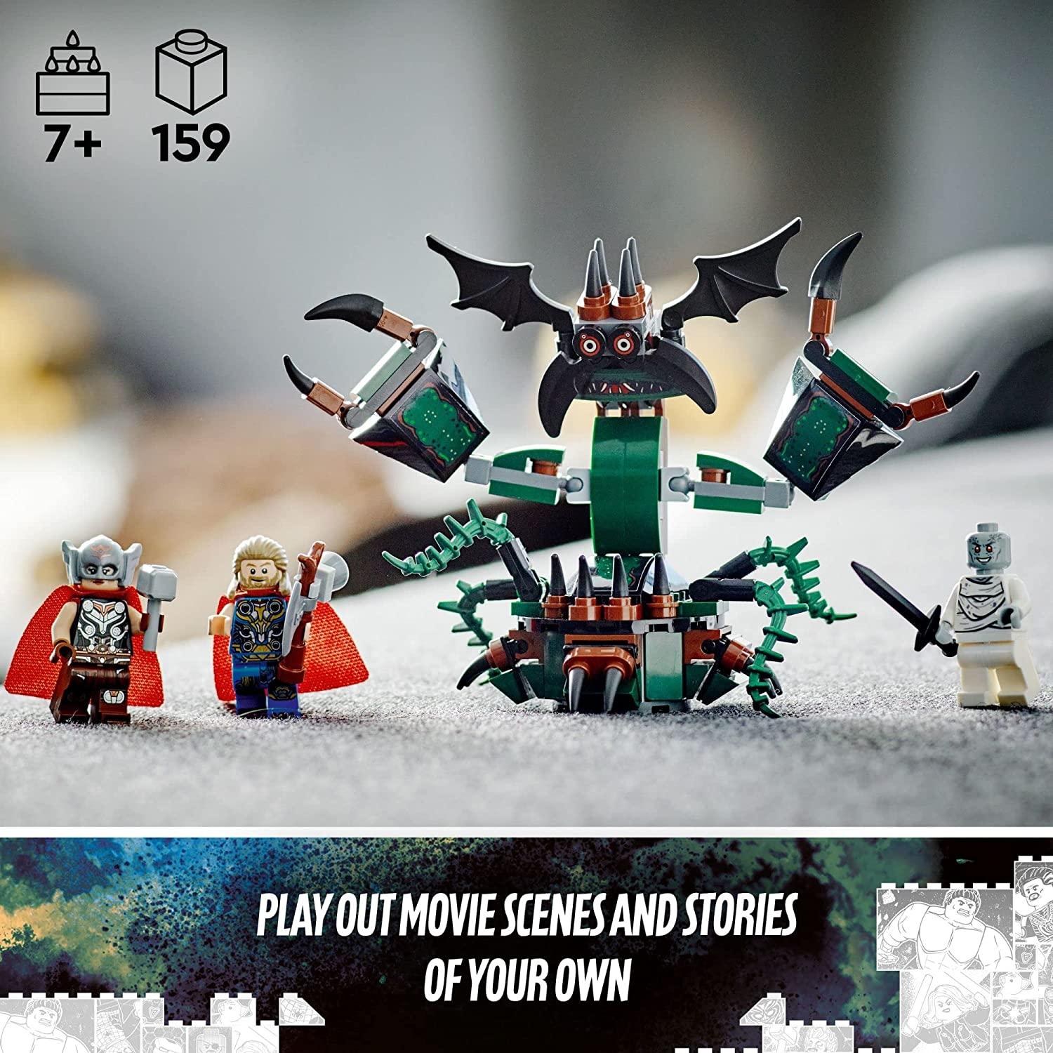 LEGO Marvel Attack on New Asgard 76207 Building Kit; Thor Construction Toy with 2 Minifigures for Kids Aged 7+ (159 Pieces) - BumbleToys - 8+ Years, 8-13 Years, Action Figures, Avengers, Boys, Figures, LEGO, Marvel, OXE, Pre-Order, Thor