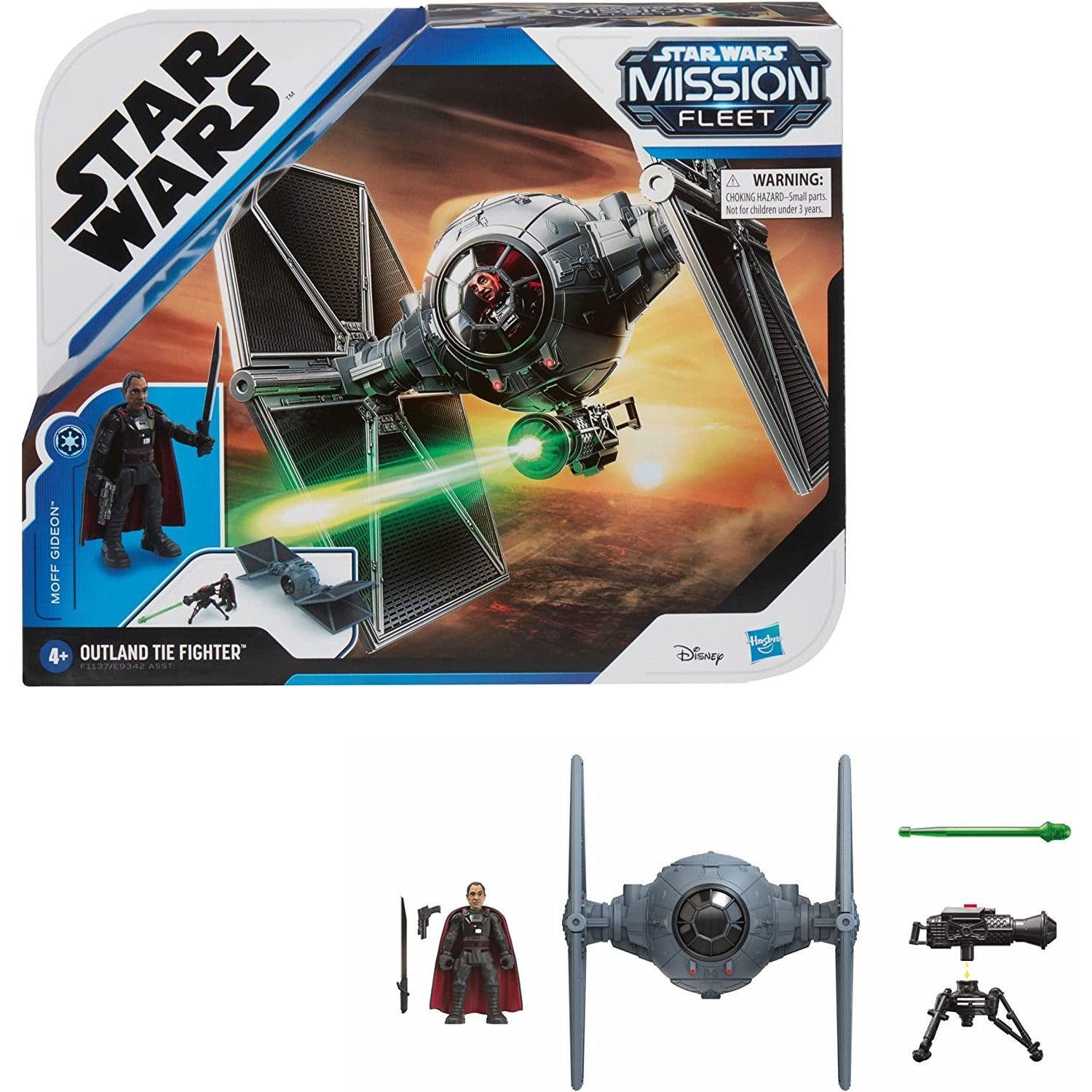 Star Wars Mission Fleet Stellar Class Moff Gideon Outland TIE Fighter Imperial Assault 2.5-Inch-Scale Figure and Vehicle, Kids Ages 4 and Up,F1137 - BumbleToys - 4+ Years, Boys, OXE, Pre-Order, star wars