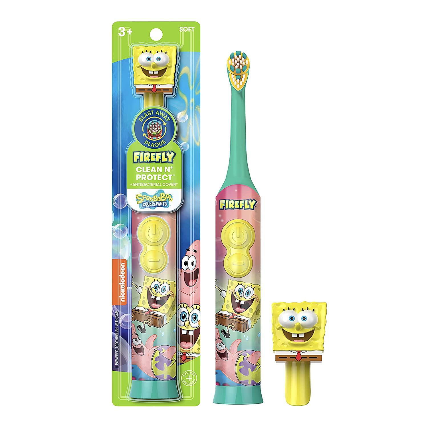 Firefly Clean N' Protect Spongebob Power Toothbrush - BumbleToys - 5-7 Years, Baby Saftey & Health, Boys, Girls, Pre-Order, Toothbrush