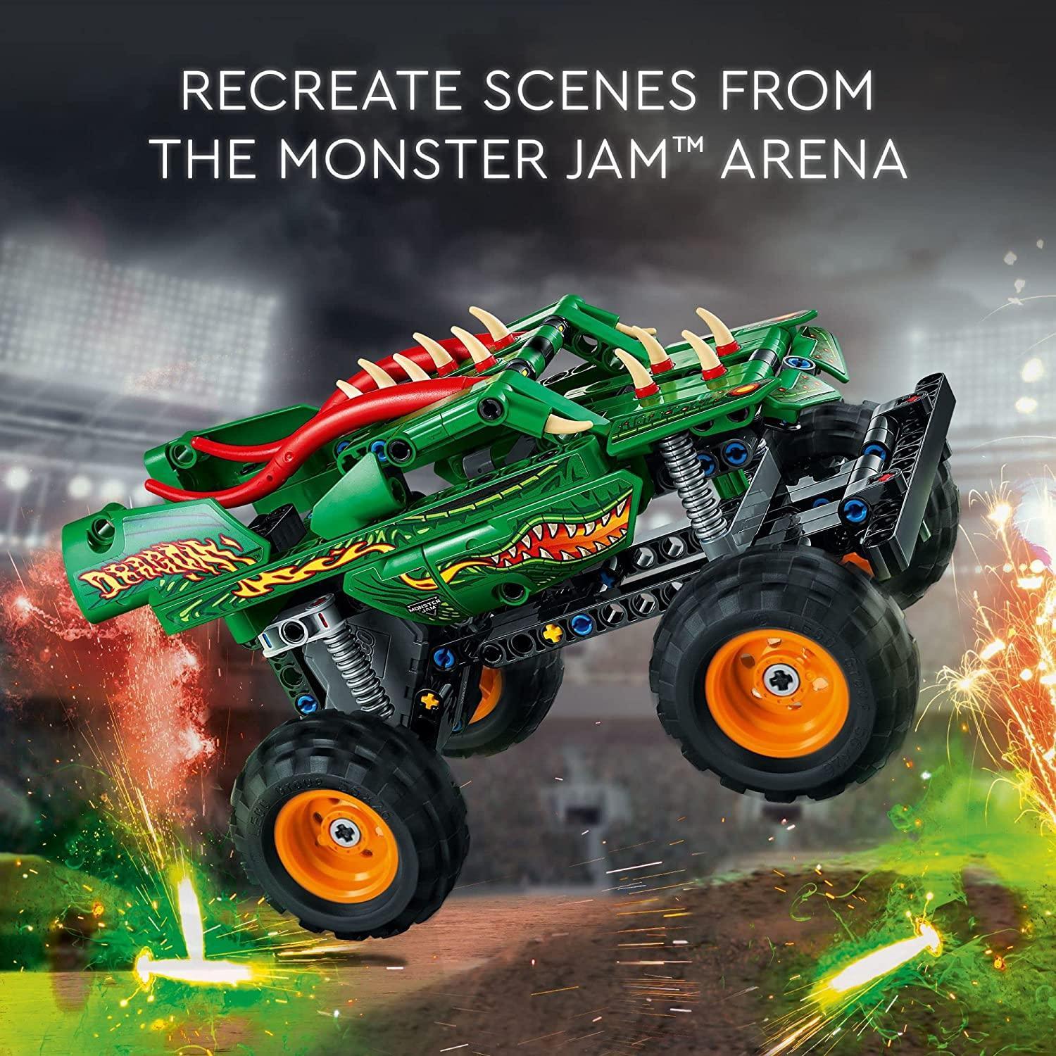 LEGO 42149 Technic Monster Jam Dragon, Monster Truck, 2in1 Racing Pull Back Car Toys for Off Road Stunts - BumbleToys - 18+, 5-7 Years, Boys, LEGO, OXE, Pre-Order, Technic