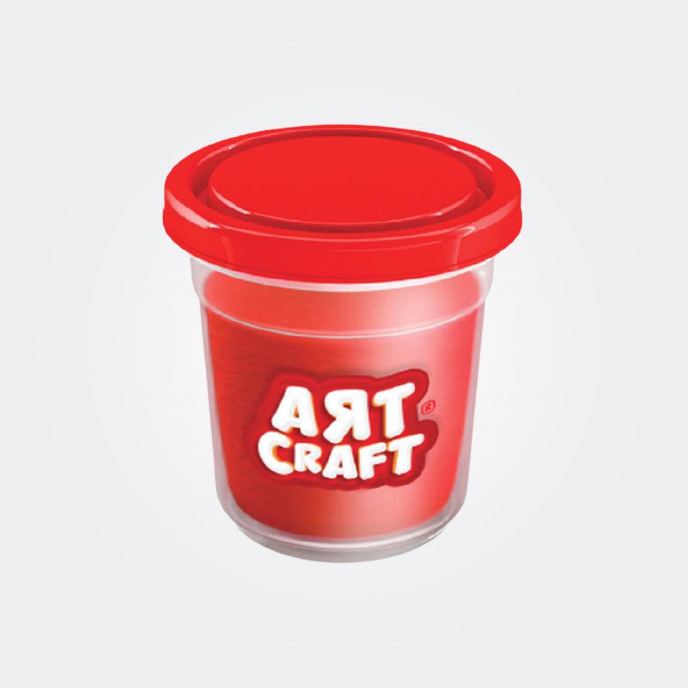 Art Craft 140 GR Single Dough Pot-Red - BumbleToys - 5-7 Years, Arabic Triangle Trading, Make & Create, Play-doh, Red, Unisex