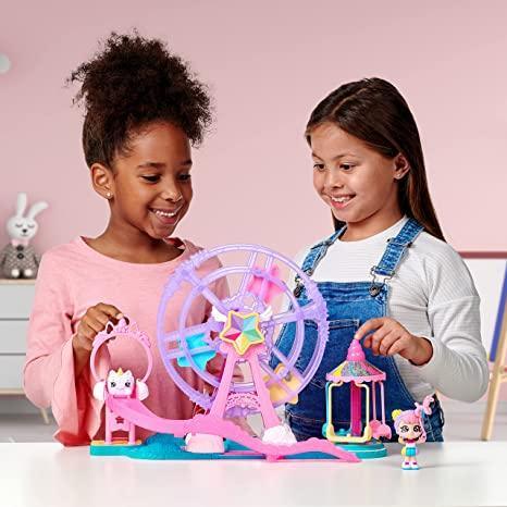 Kindi Kids Minis Collectible Ferris Wheel and Posable Bobble Head Figurine 2pc - BumbleToys - 5-7 Years, Fashion Dolls & Accessories, Girls, Kindi Kids, Pre-Order