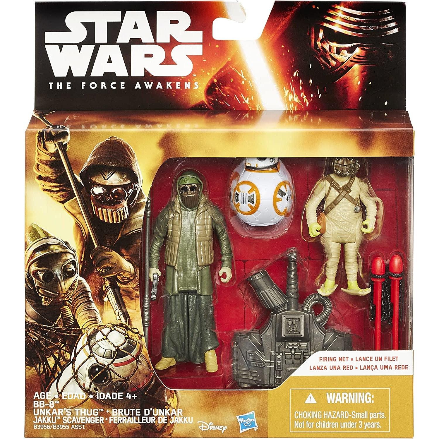 Star Wars The Force Awakens 3.75-Inch Figure 3-Pack Desert Mission BB-8, Unkar's Thug, and Jakku Scavenger - BumbleToys - 18+, 5-7 Years, Action Figures, Boys, Hasbro, Pre-Order, star wars
