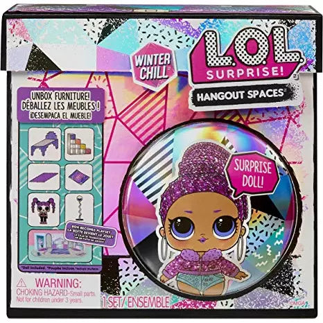 LOL Surprise Winter Chill Hangout Spaces Furniture Playset with Bling Queen Doll, 10+ Surprises with Accessories - BumbleToys - 5-7 Years, Dolls, Fashion Dolls & Accessories, Girls, L.O.L, OXE, Pre-Order
