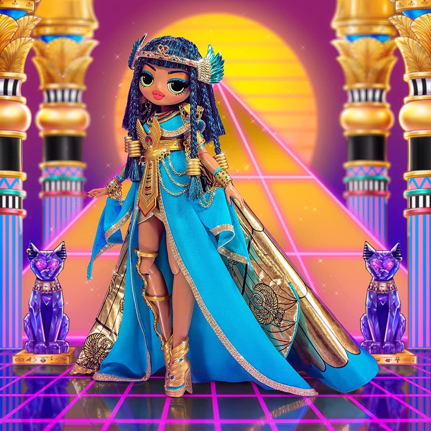 LOL Surprise OMG Fierce Collector Cleopatra Fashion Doll- Premium Collector Doll with Luxe Blue & Gold Royal Outfit Accessories - BumbleToys - 5-7 Years, Dolls, Girls, L.O.L, Miniature Dolls & Accessories, OXE, Pre-Order