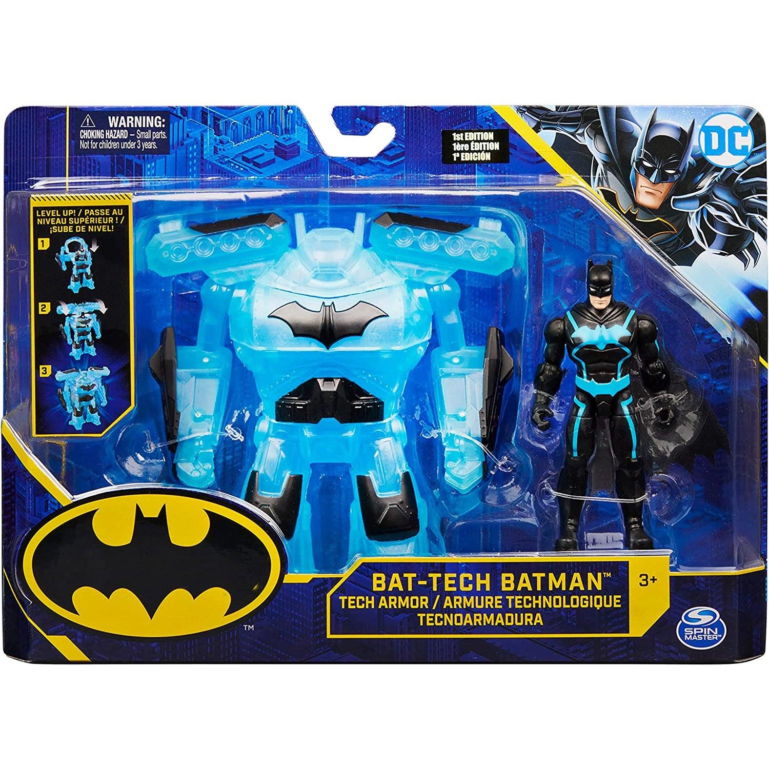 DC Comics Batman Bat-Tech 4-inch Deluxe Action Figure with Transforming Tech Armor
