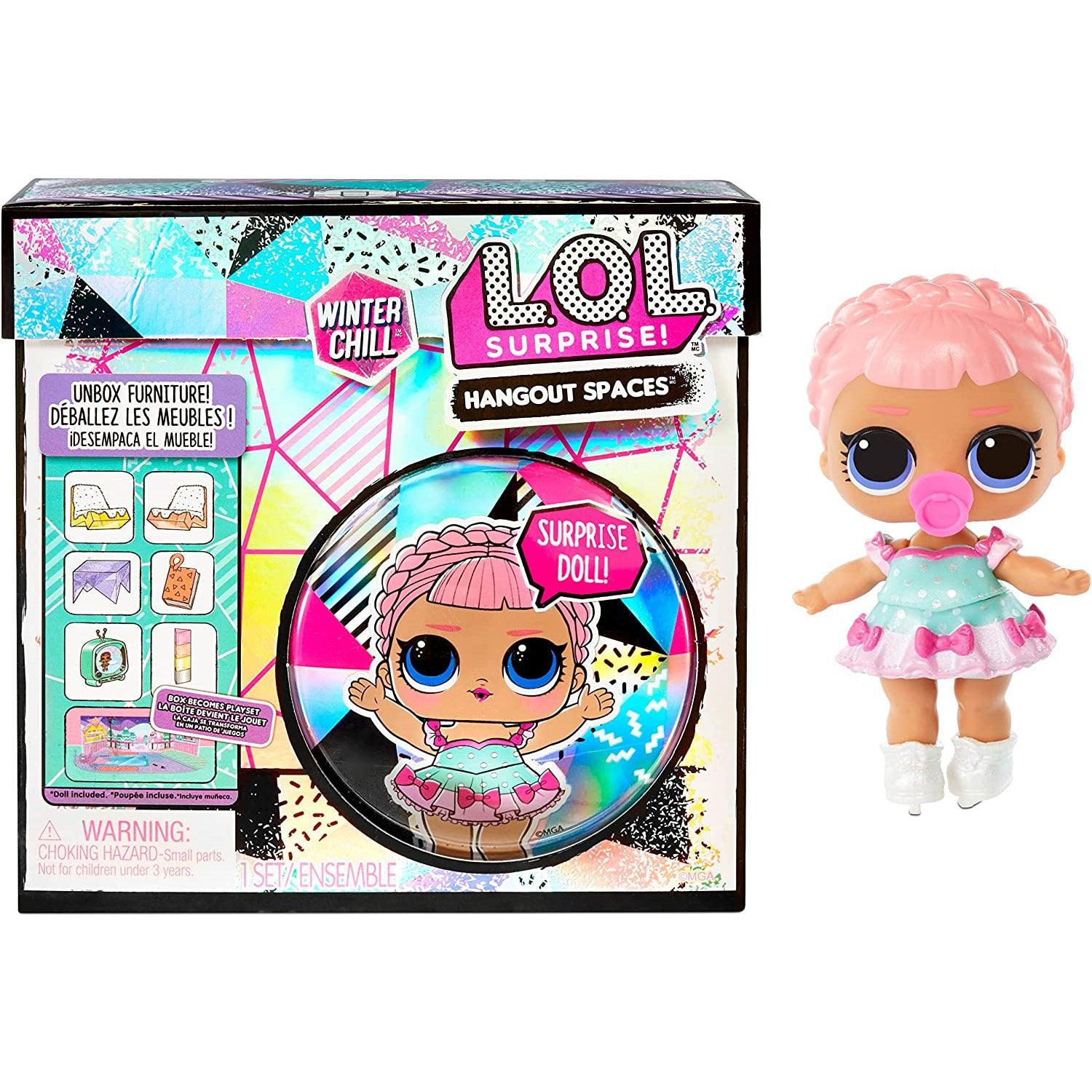 L.O.L. Surprise! Winter Chill Hangout Spaces Furniture Playset with Ice Sk8er Doll - BumbleToys - 5-7 Years, Dolls, Fashion Dolls & Accessories, Girls, L.O.L, OXE, Pre-Order