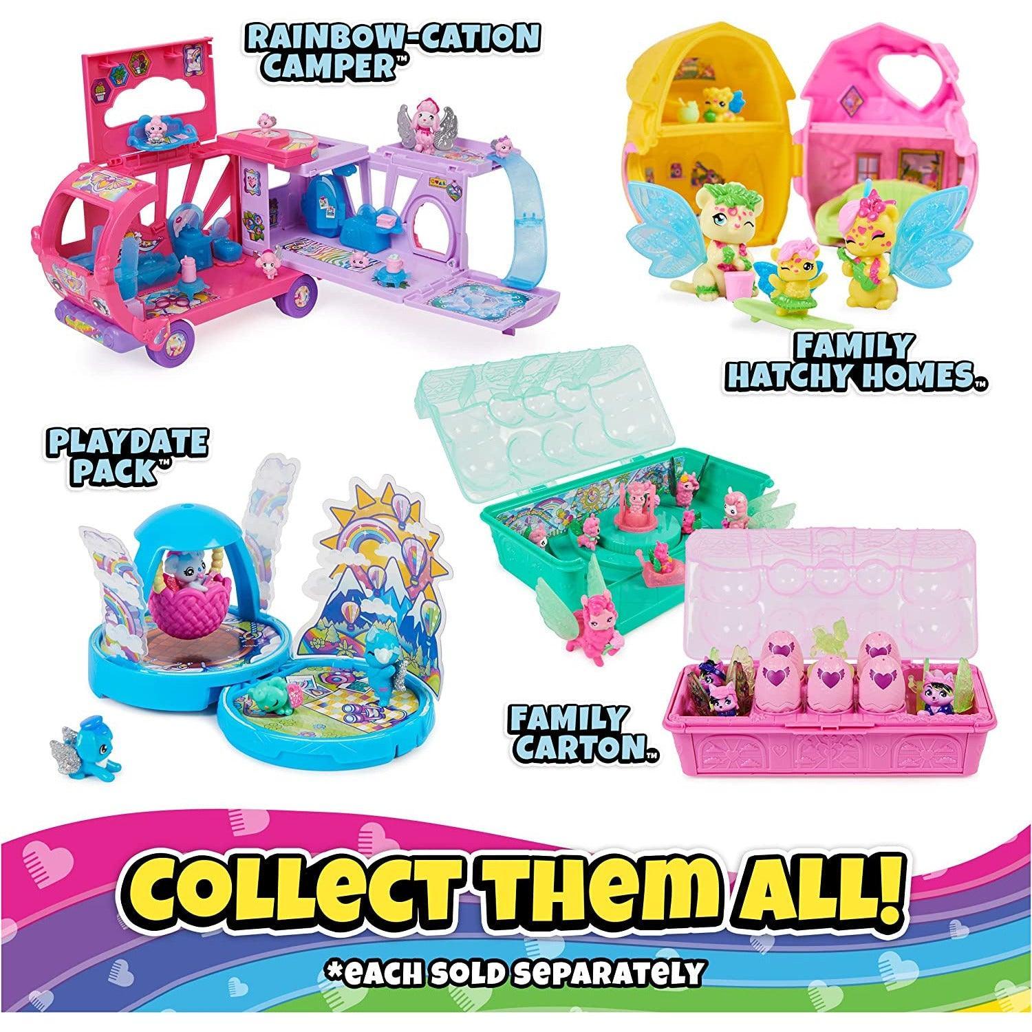 Hatchimals CollEGGtibles, Rainbow-Cation Llama Family Carton with Surprise Playset. - BumbleToys - 5-7 Years, Girls, Miniature Dolls & Accessories, Pre-Order