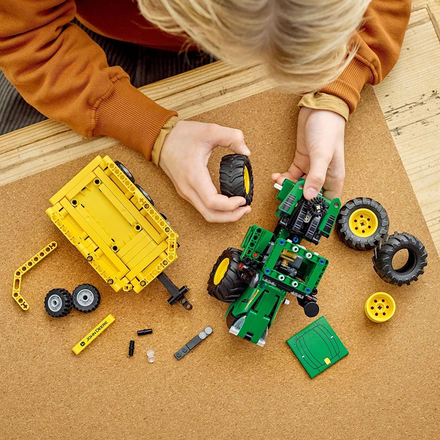 LEGO Technic John Deere 9620R 4WD Tractor 42136 Building Toy Set (390 Pieces) - BumbleToys - 18+, Boys, LEGO, OXE, Pre-Order, Technic