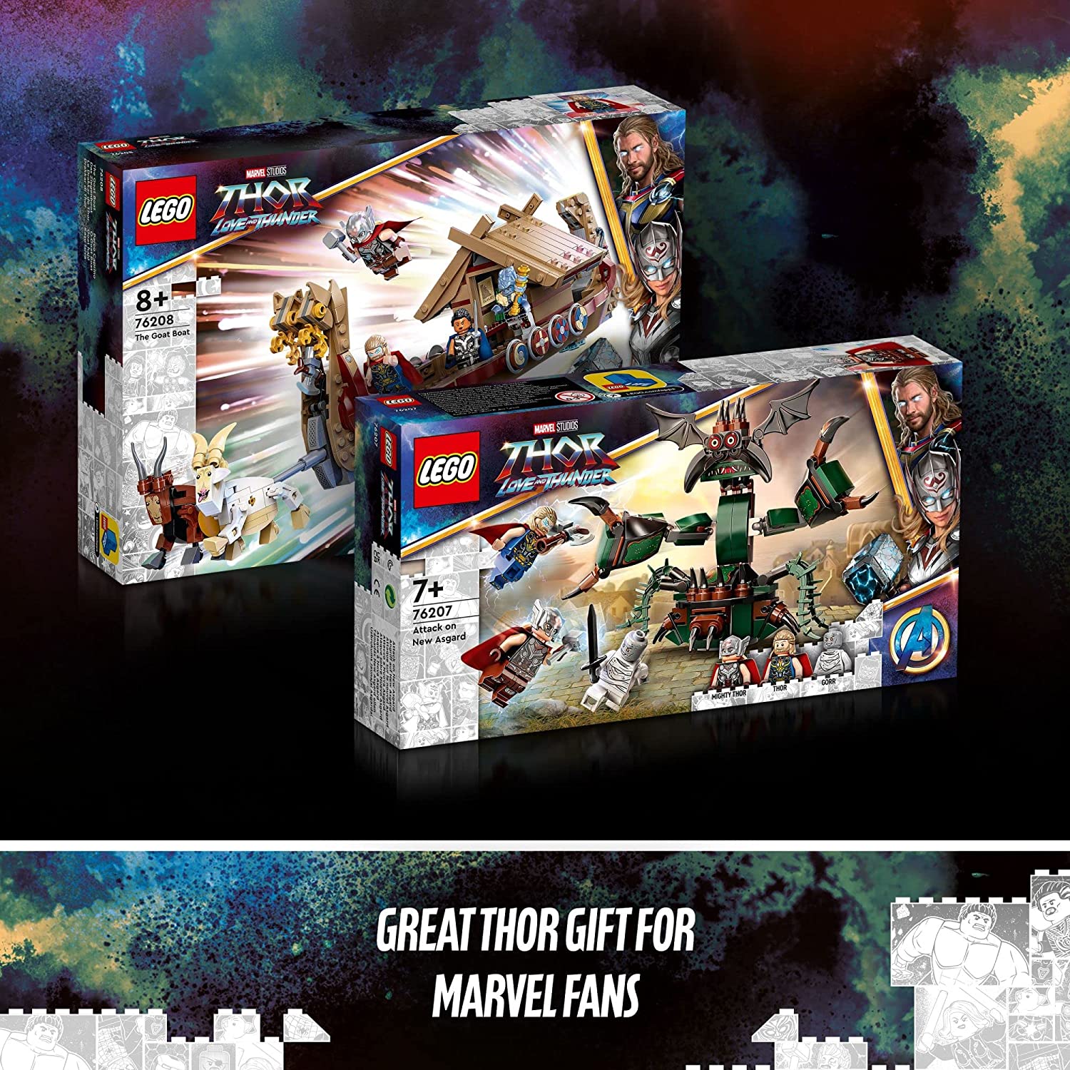 LEGO Marvel Attack on New Asgard 76207 Building Kit; Thor Construction Toy with 2 Minifigures for Kids Aged 7+ (159 Pieces) - BumbleToys - 8+ Years, 8-13 Years, Action Figures, Avengers, Boys, Figures, LEGO, Marvel, OXE, Pre-Order, Thor