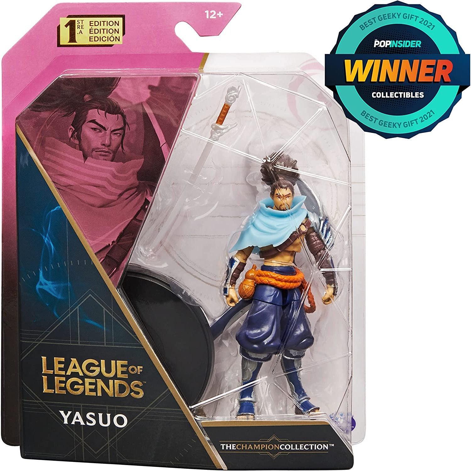 League of Legends, 4-Inch Yasuo Collectible Figure w/ Premium Details and Sword Accessory, The Champion Collection - BumbleToys - 5-7 Years, Boys, Characters, collectible, collectors, EXO, Figures, LEAGUE OF LEGENDS, zed