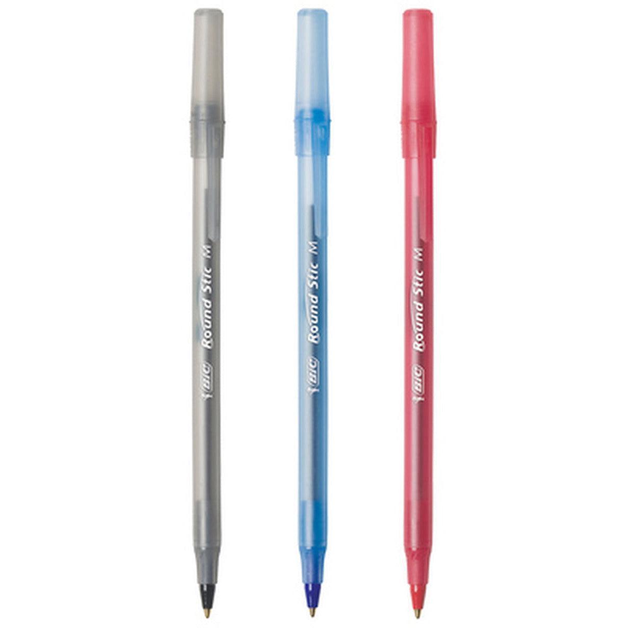 BIC Round Stic Xtra Life Ballpoint Pens Medium Point (1.0mm) - Blue - BumbleToys - +18, 6+ Years, Blue, Drawing & Painting, Pen, School Supplies, Stationery & Stickers