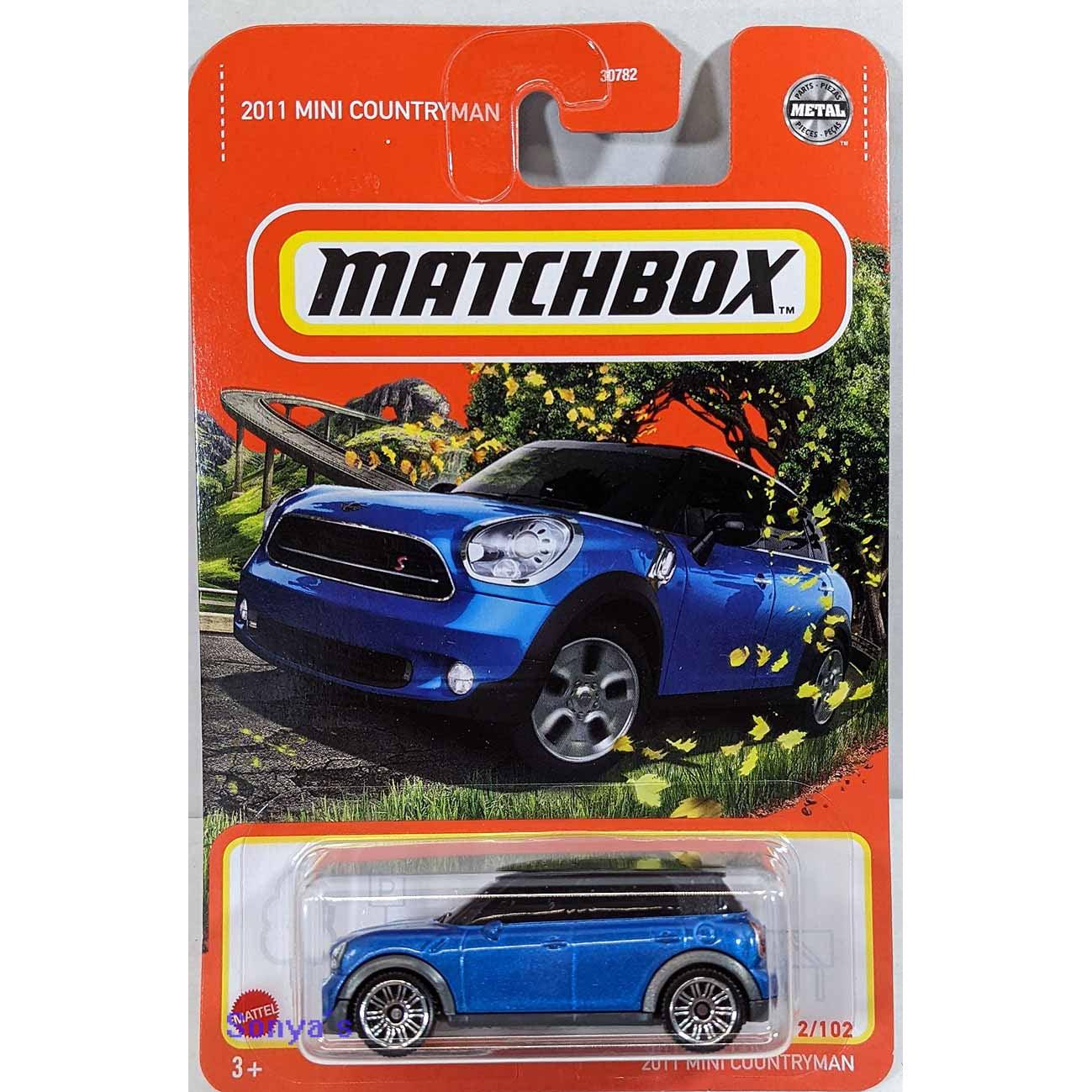 MatchBox Die Cast 1:64 Scale Vehicle - 2011 Mini CountryMan (Blue) - BumbleToys - 2-4 Years, 5-7 Years, Boys, Collectible Vehicles, MatchBox