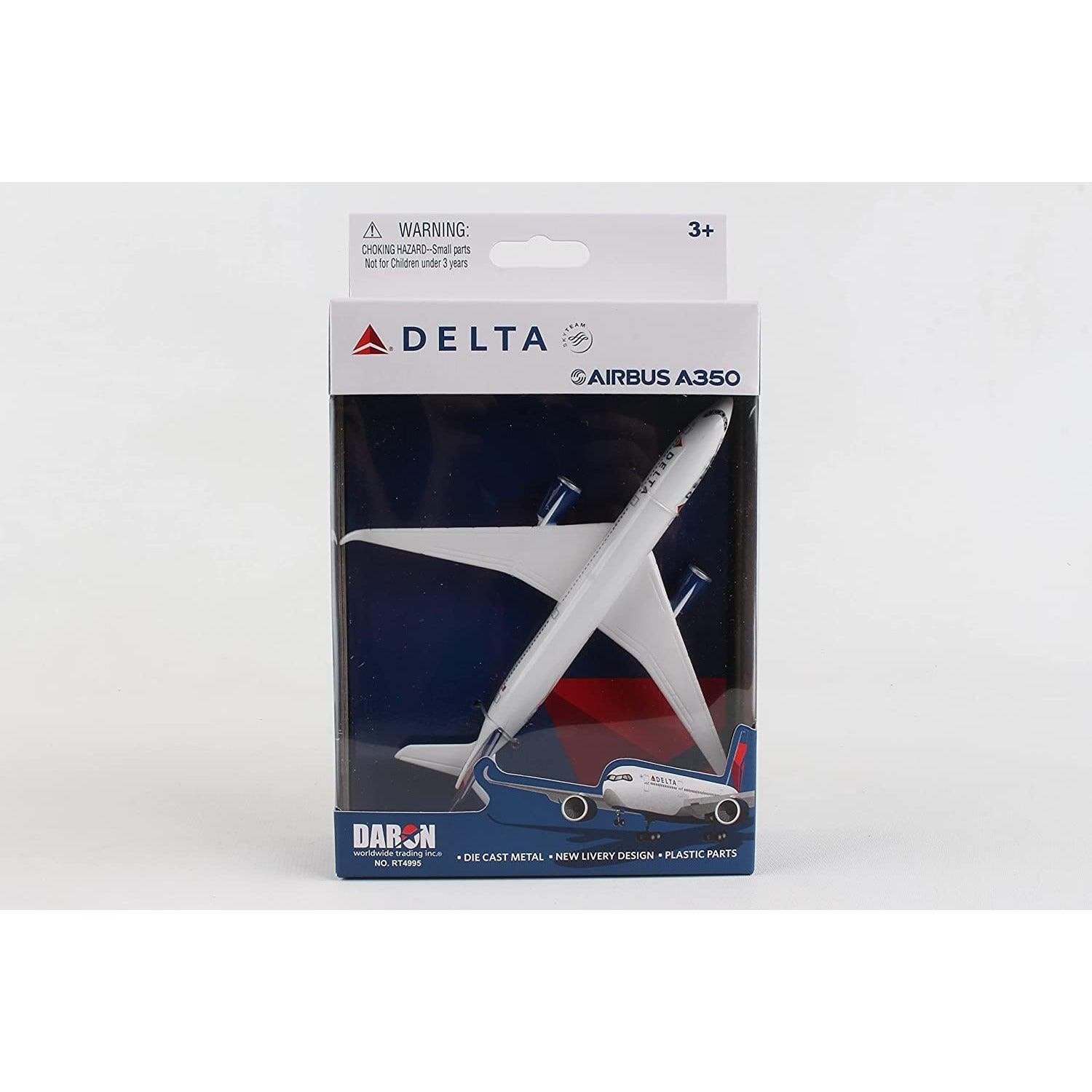 Daron Worldwide Trading Delta A350 Single Plane Airline Single Plane, White - RT4995 - BumbleToys - 6+ Years, Boys, EXO, Flying, Girls, Pre-Order