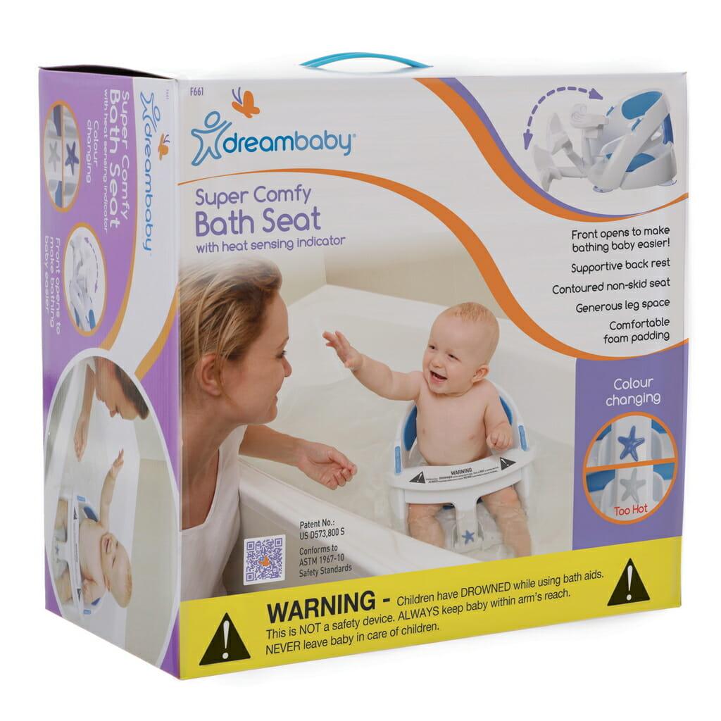 Dreambaby Bath Seat W/Foam Padding & Heat Sensor - BumbleToys - 0-24 Months, 2-4 Years, Babies, Baby Saftey & Health, Boys, Cecil, Girls, Nursery Toys, Potties, Potty, Pre-Order