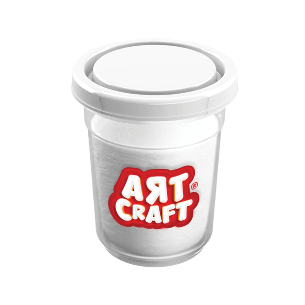 Art Craft 140 GR Single Dough Pot - White - BumbleToys - 5-7 Years, Arabic Triangle Trading, Black, Make & Create, Play-doh, Unisex