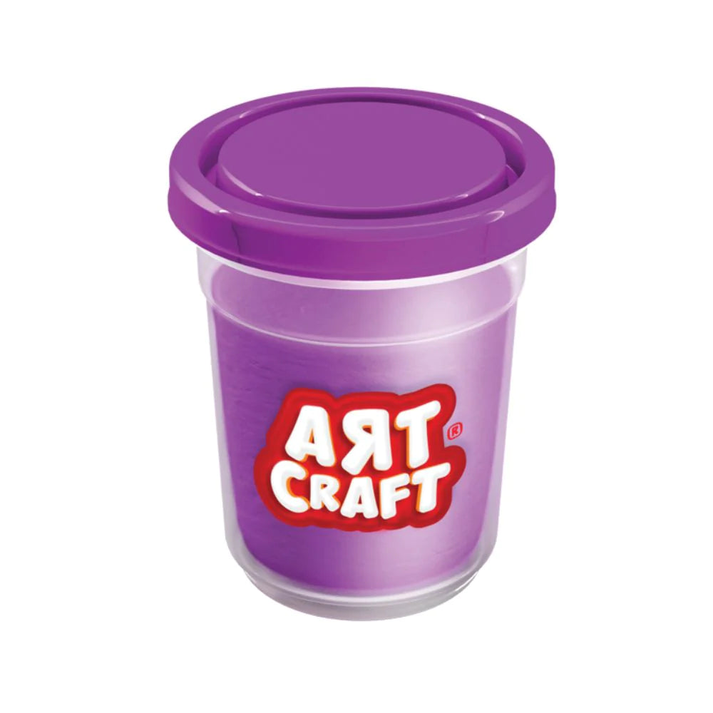 Art Craft 140 GR Single Dough Pot - Purple - BumbleToys - 5-7 Years, Arabic Triangle Trading, Black, Make & Create, Play-doh, Unisex