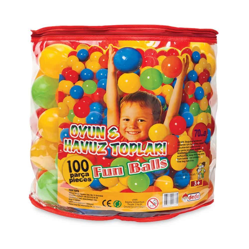 Oyun & Havuz Toplari 1733 Fun Balls Bag 100 PCS - BumbleToys - 5-7 Years, 8-13 Years, Balls, Boys, Floaters, Girls