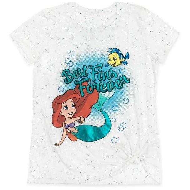 Ariel and Flounder Side Knot T-Shirt for Girls – The Little Mermaid Size 7-8