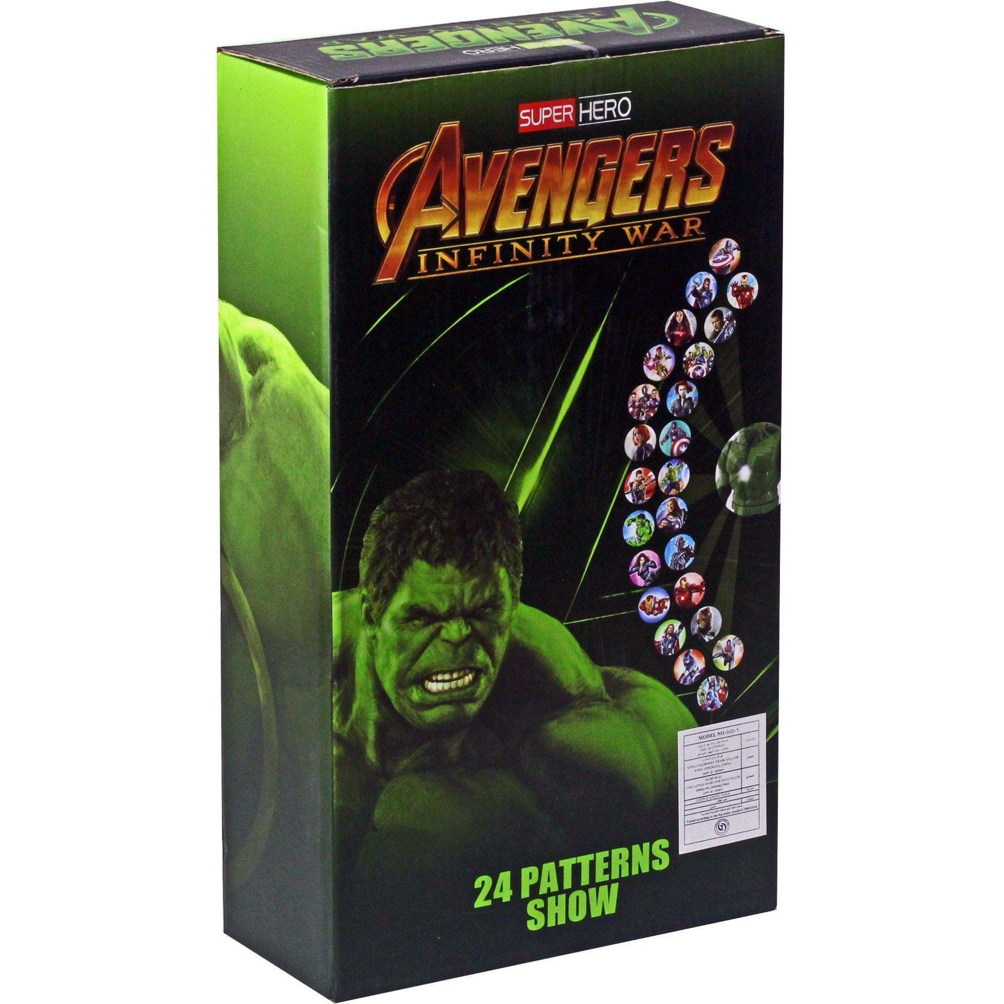 Avengers Hulk Action Figure Projector 24 Patterns Show - BumbleToys - 5-7 Years, Action Battling, Avengers, Boys, Hulk, Toy House