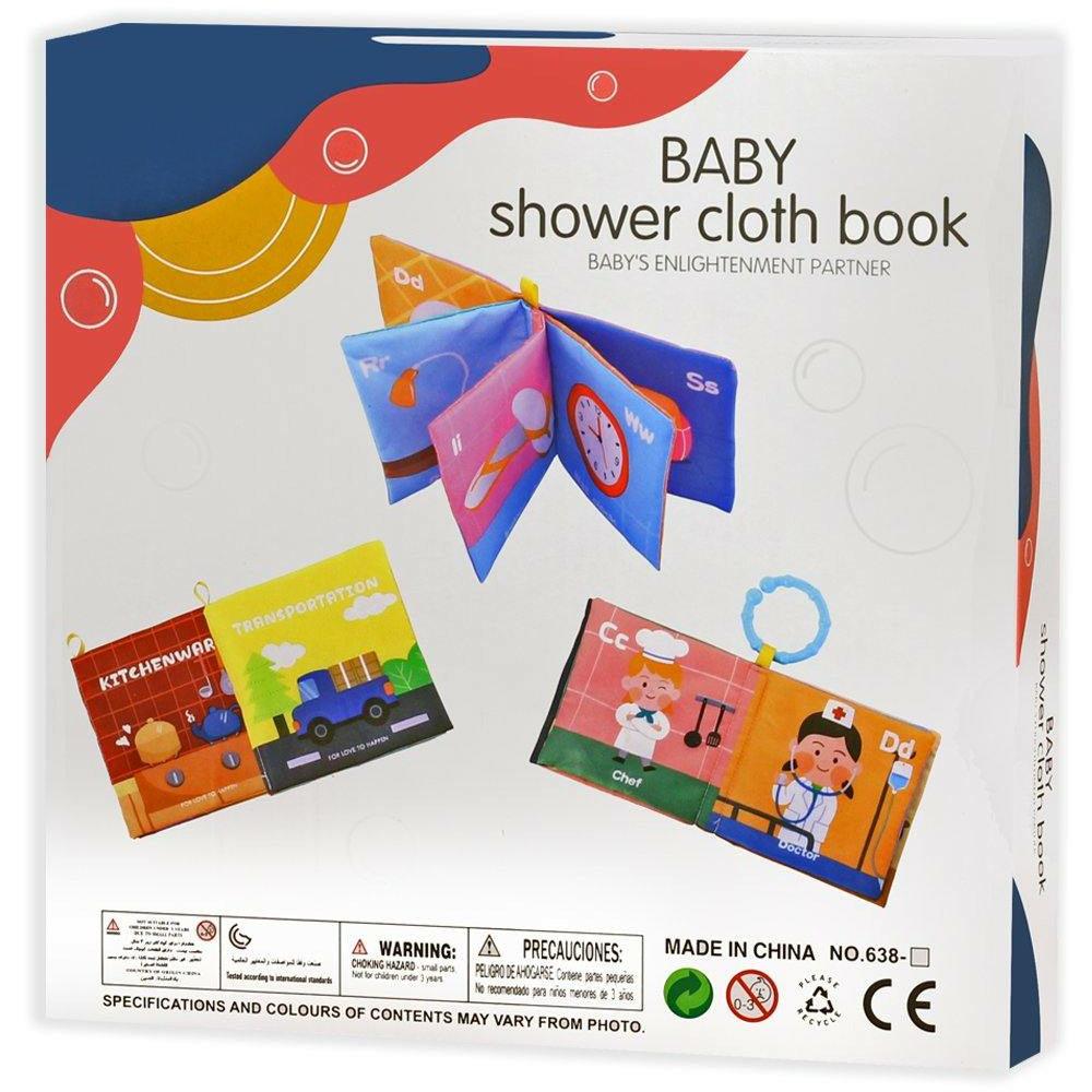 Baby Shower Cloth Book For Fun Early Education 8 Pieces - BumbleToys - 2-4 Years, Boys, Girls, Learning Toys, Toy Land
